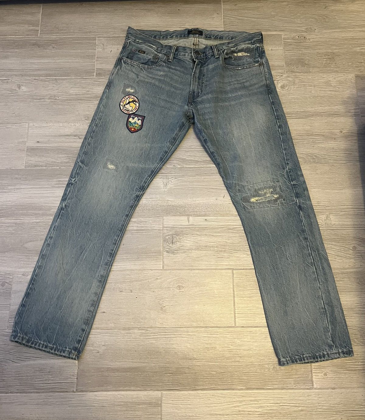 Polo Ralph Lauren Polo Ralph Lauren Distressed Patchwork Jeans Size US 32 / EU 48 - 1 Thumbnail