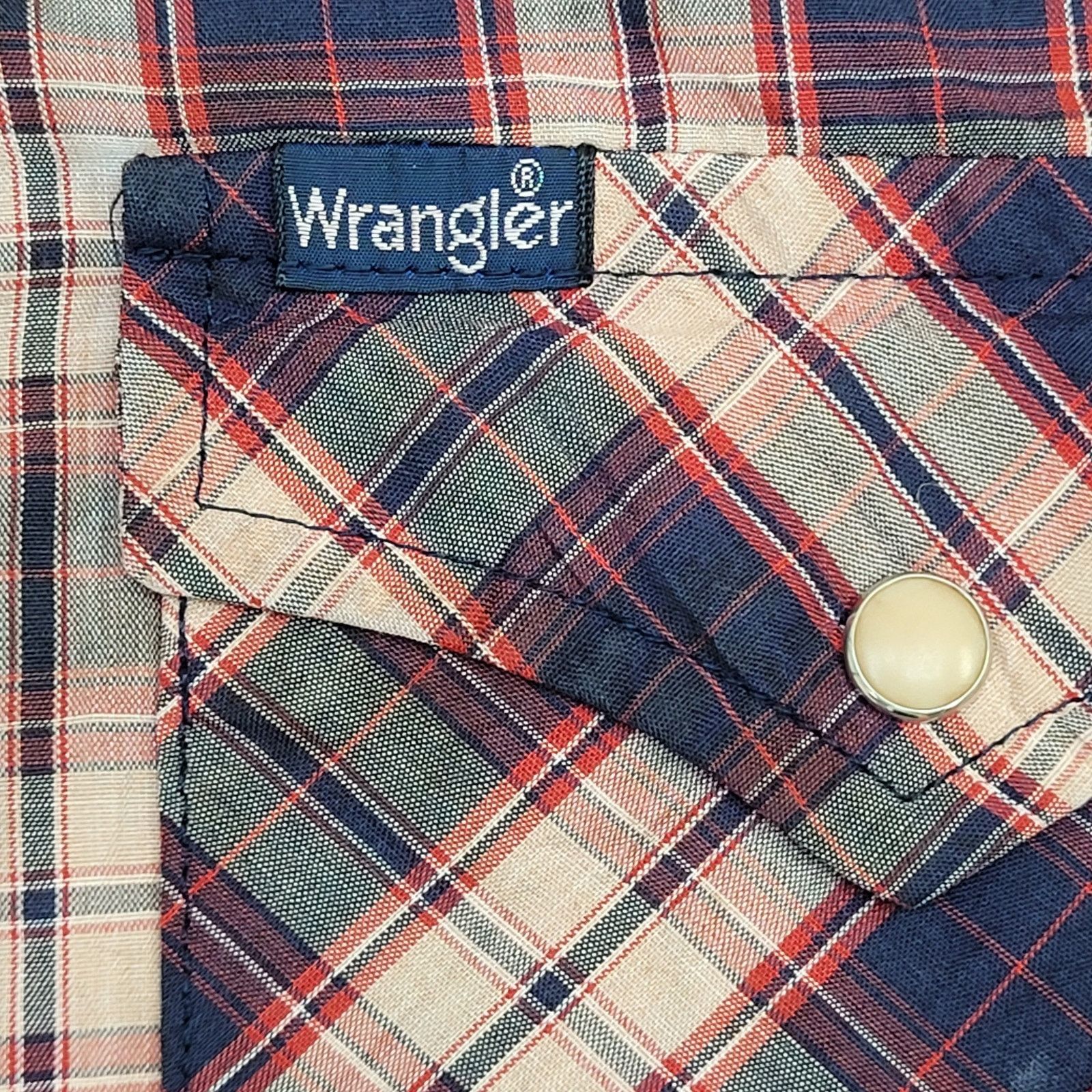 Wrangler VTG Wrangler Western Pearl Snap Shirt XL Shadow Plaid USA Size US XL / EU 56 / 4 - 4 Thumbnail