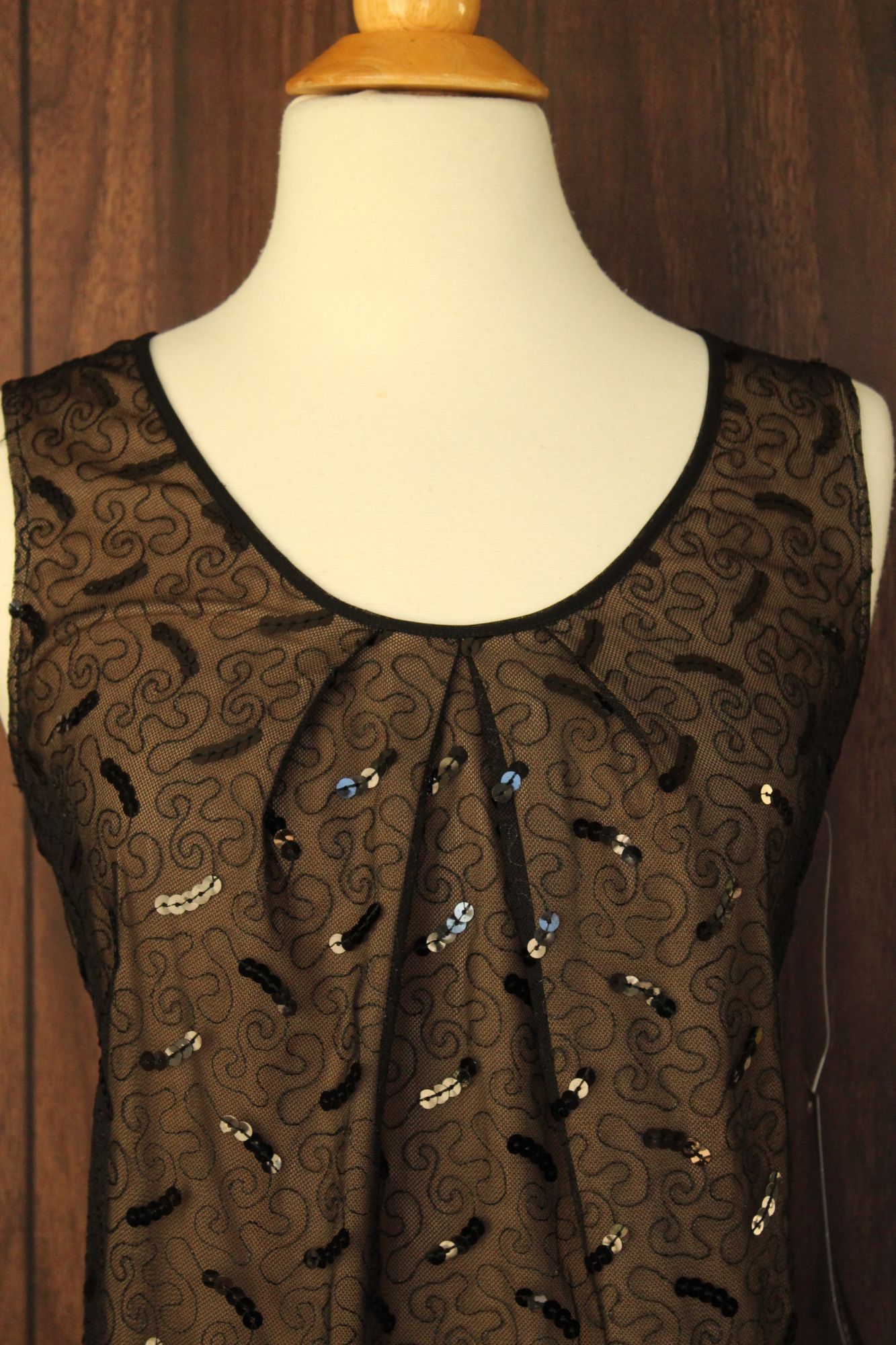 Jones New York Jones New York Womens Top, New with Tags Black over Beige, S Size S / US 4 / IT 40 - 2 Thumbnail