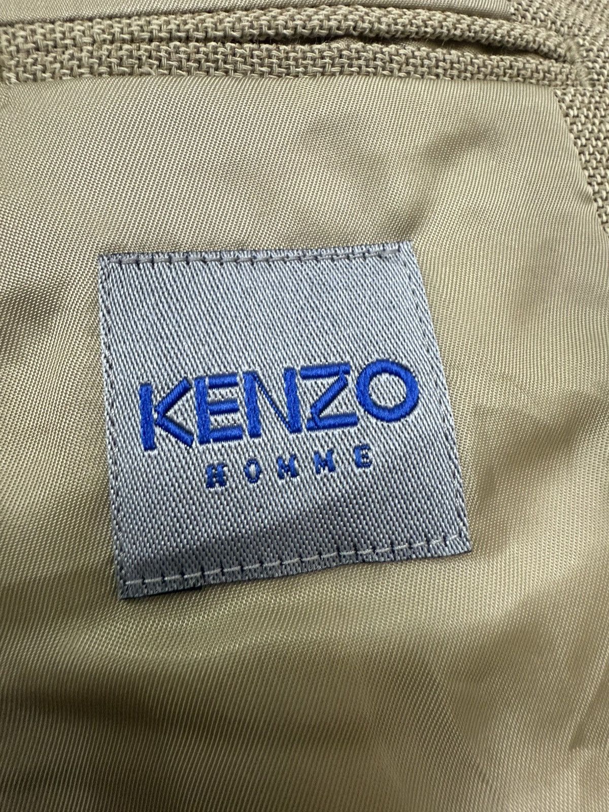 Kenzo VINTAGE 90s KENZO HOMME LINEN BLAZER Size 40S - 9 Thumbnail