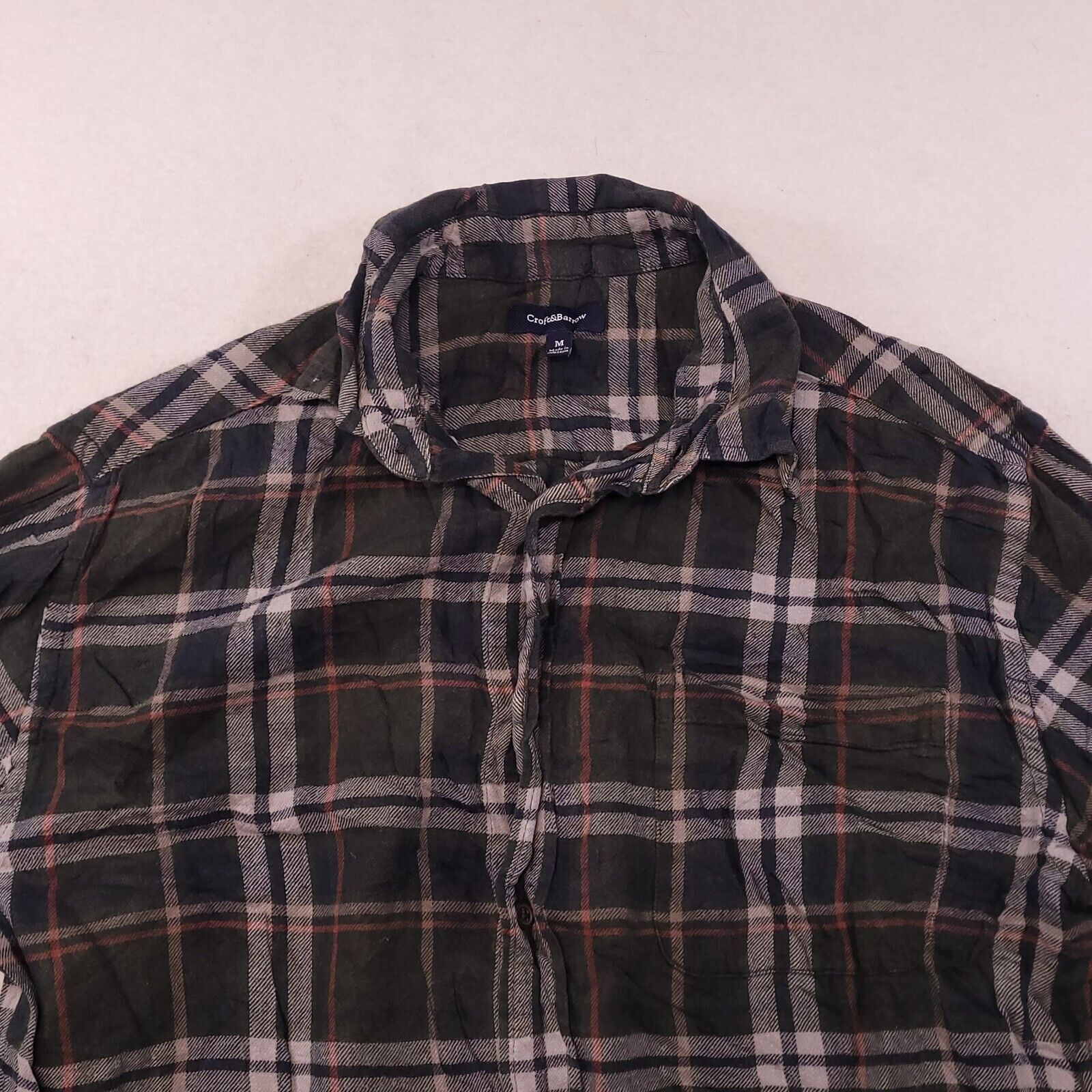 Croft & Barrow Croft & Barrow Madras Flannel Shirt Mens Size Medium M Green Size US M / EU 48-50 / 2 - 1 Thumbnail