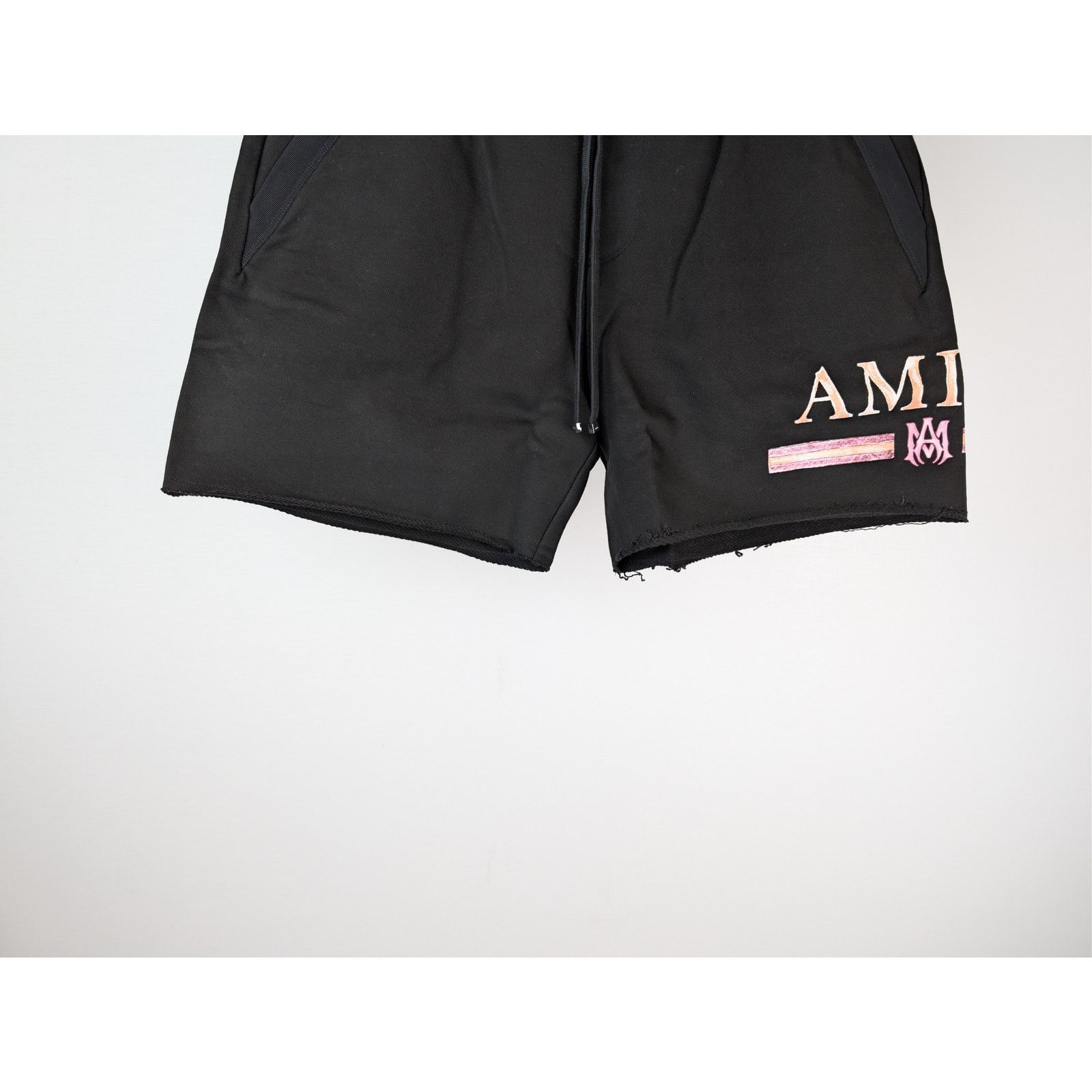 Amiri o1rshd1 MA Watercolor Bar Sweatshort in Black Size US 30 / EU 46 - 4 Thumbnail