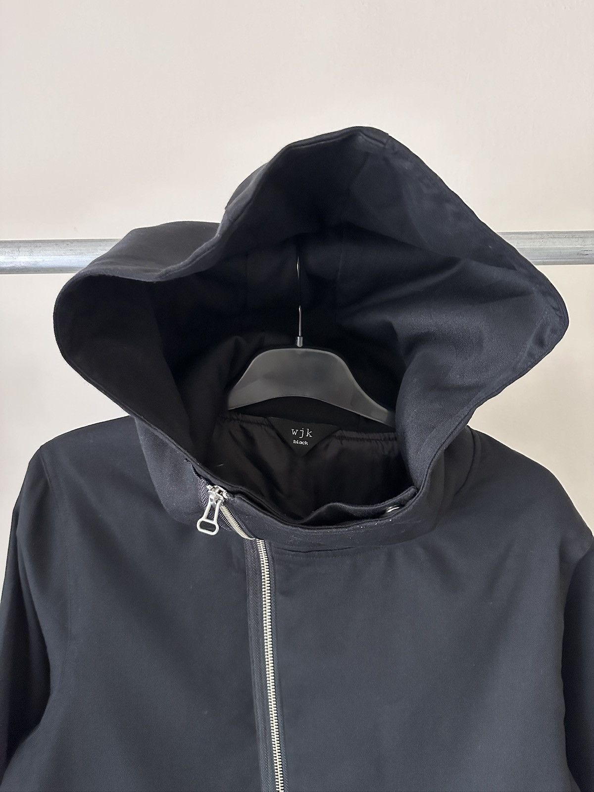 wjk 2000s WJK Black Asymmetrical Zipper Hoodie Size US M / EU 48-50 / 2 - 4 Thumbnail