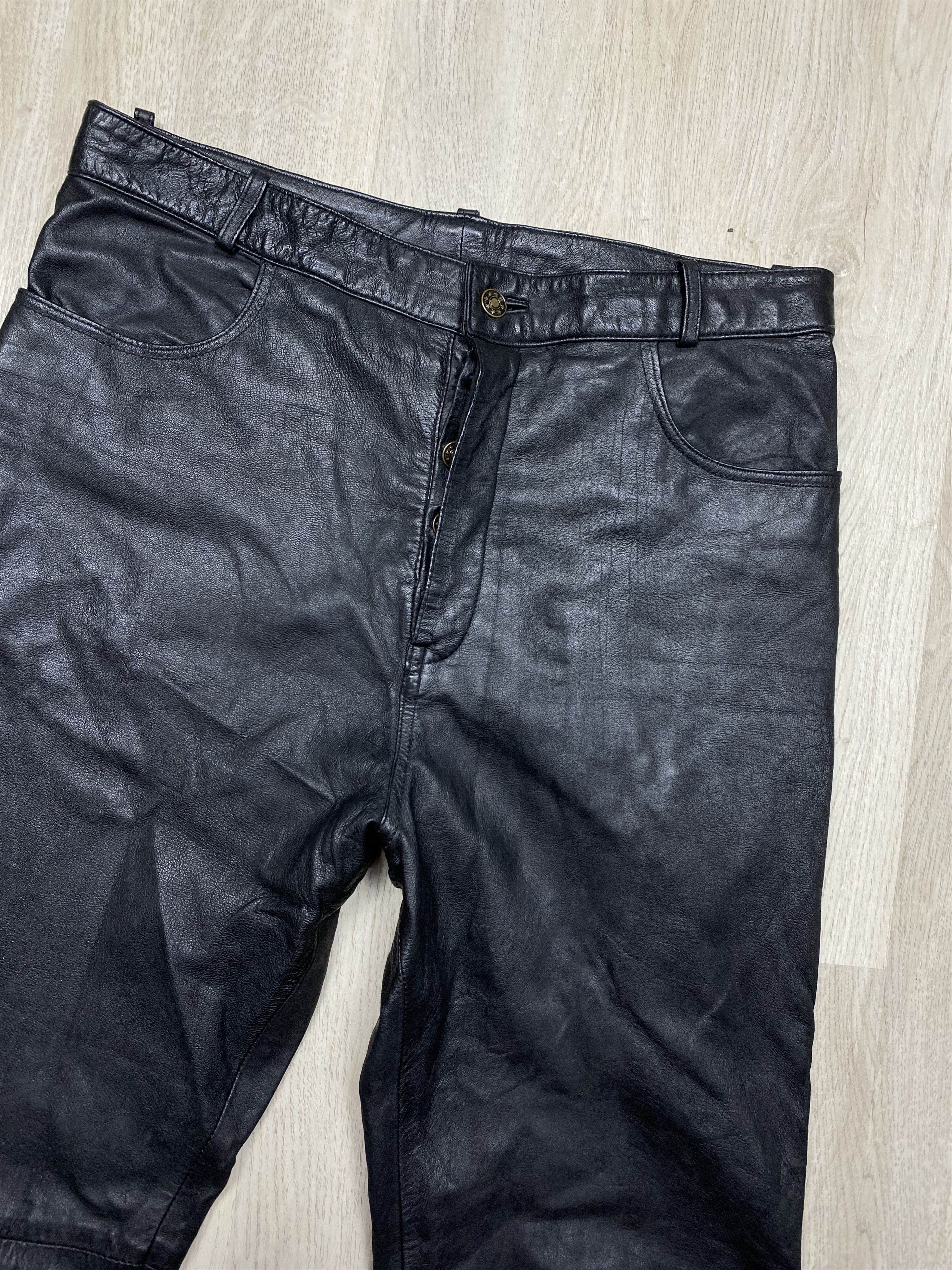 Genuine Leather Vintage Genuine Leather Pants Biker Motorcycle Size US 32 / EU 48 - 2 Thumbnail