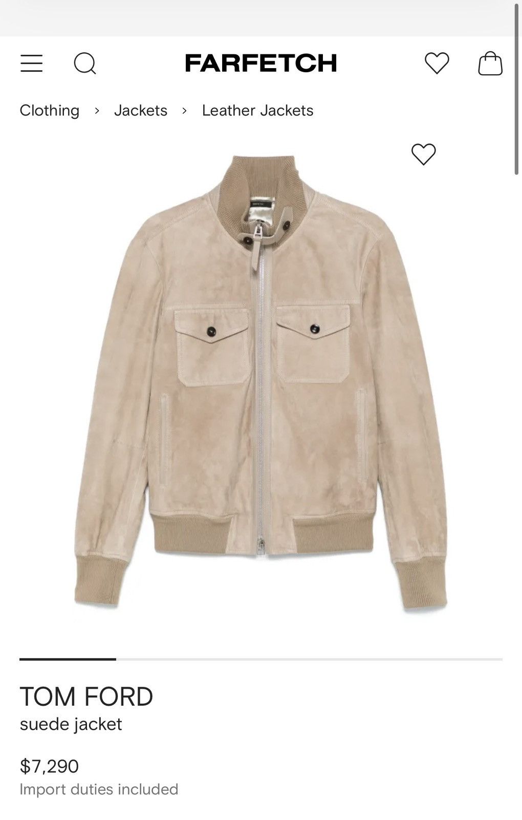 Tom Ford VNDS Tom Ford Suede Jacket Size US M / EU 48-50 / 2 - 11 Thumbnail