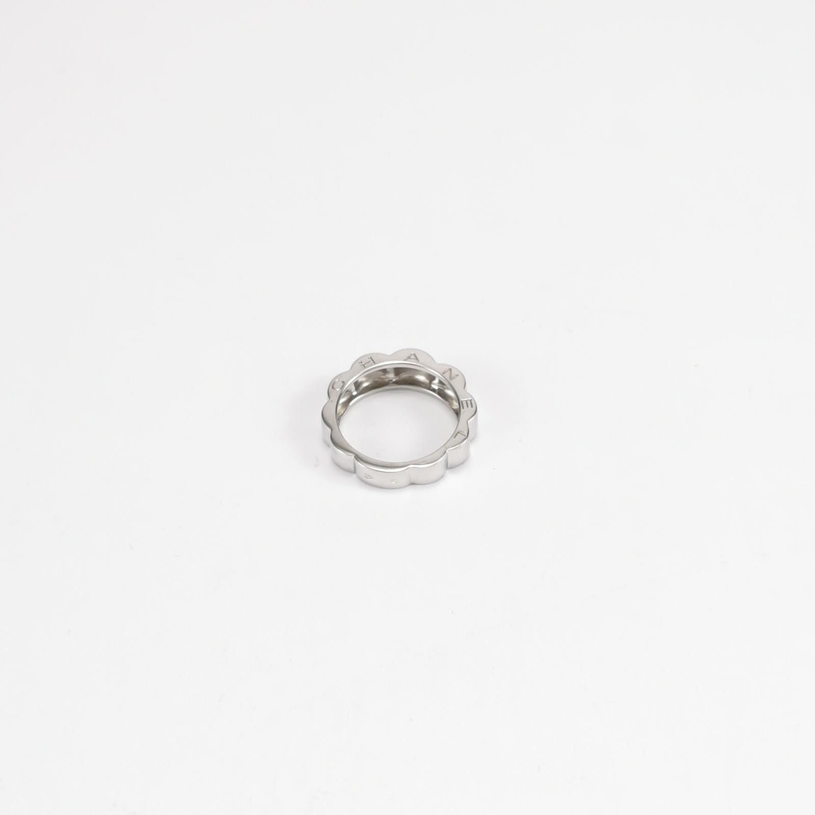 Chanel Chanel 18K White Gold Letter Logo Ring Size 15 -z2505 Size ONE SIZE - 4 Thumbnail