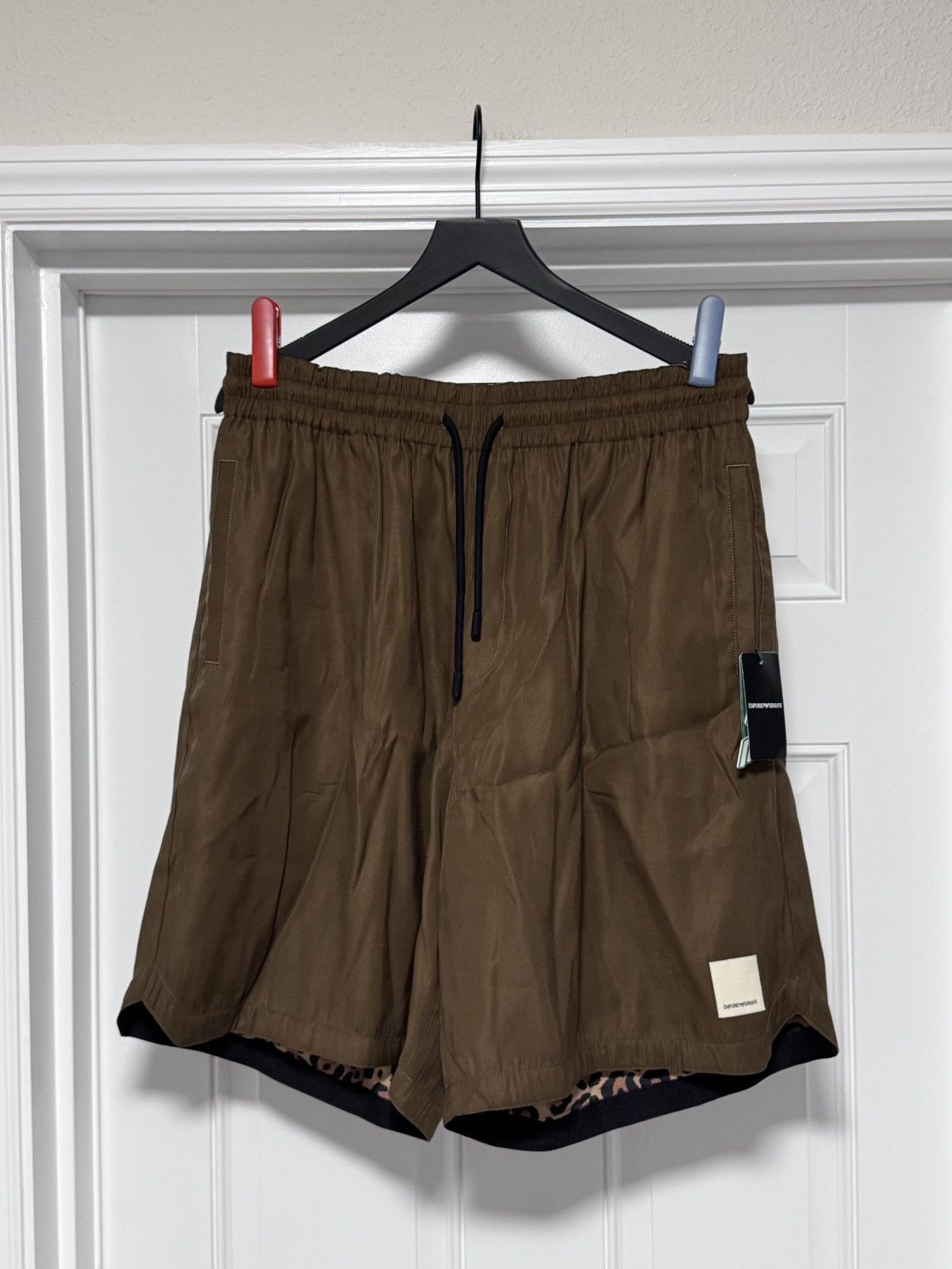 Emporio Armani NWT Emporio Armani Reversible Leopard Print Bermuda Shorts Size US 34 / EU 50 - 11 Thumbnail