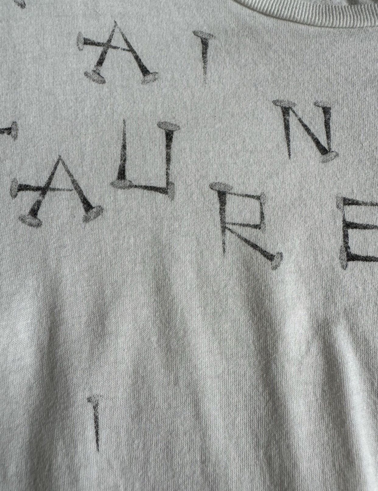 Saint Laurent Paris × Yves Saint Laurent Saint Laurent White Limited Edition Letter T-shirt2412- Size US S / EU 44-46 / 1 - 3 Thumbnail