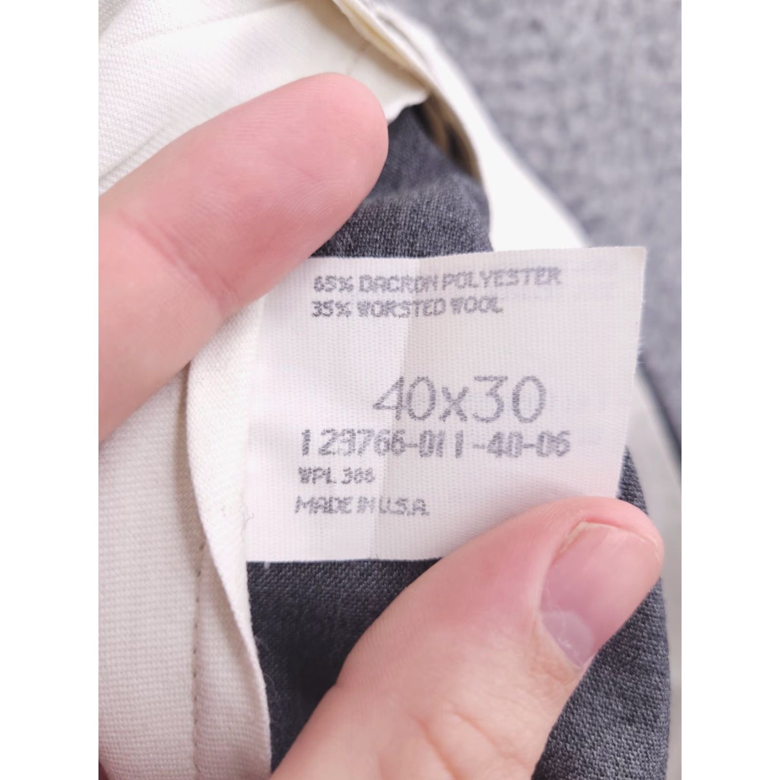 Haggar VINTAGE Haggar Pants Mens 39x29 Dacron Wool Dress Pleated Gray Size US 39 - 4 Thumbnail