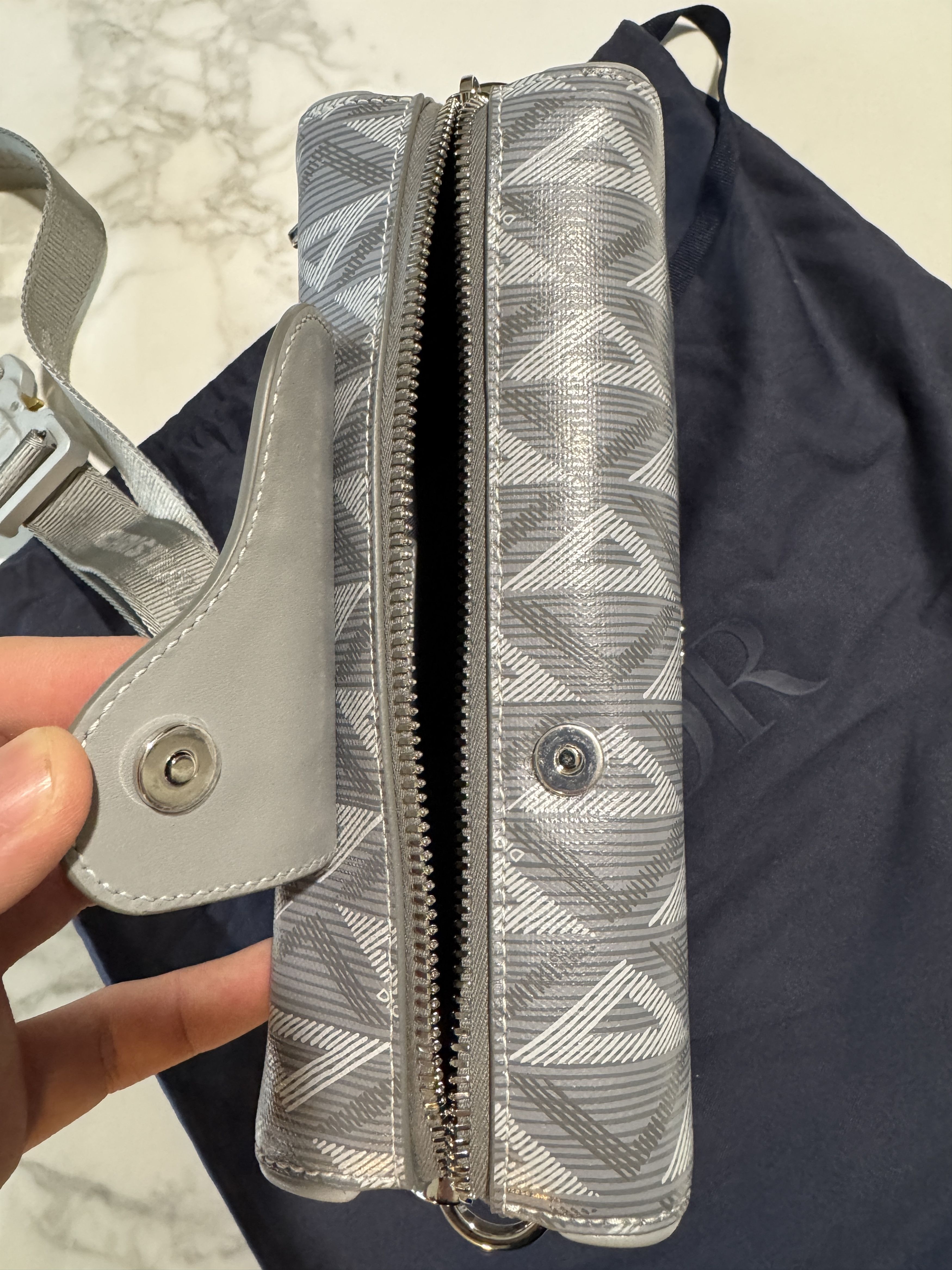 Dior Lingot pouch saddle diamond canvas Size ONE SIZE - 8 Thumbnail
