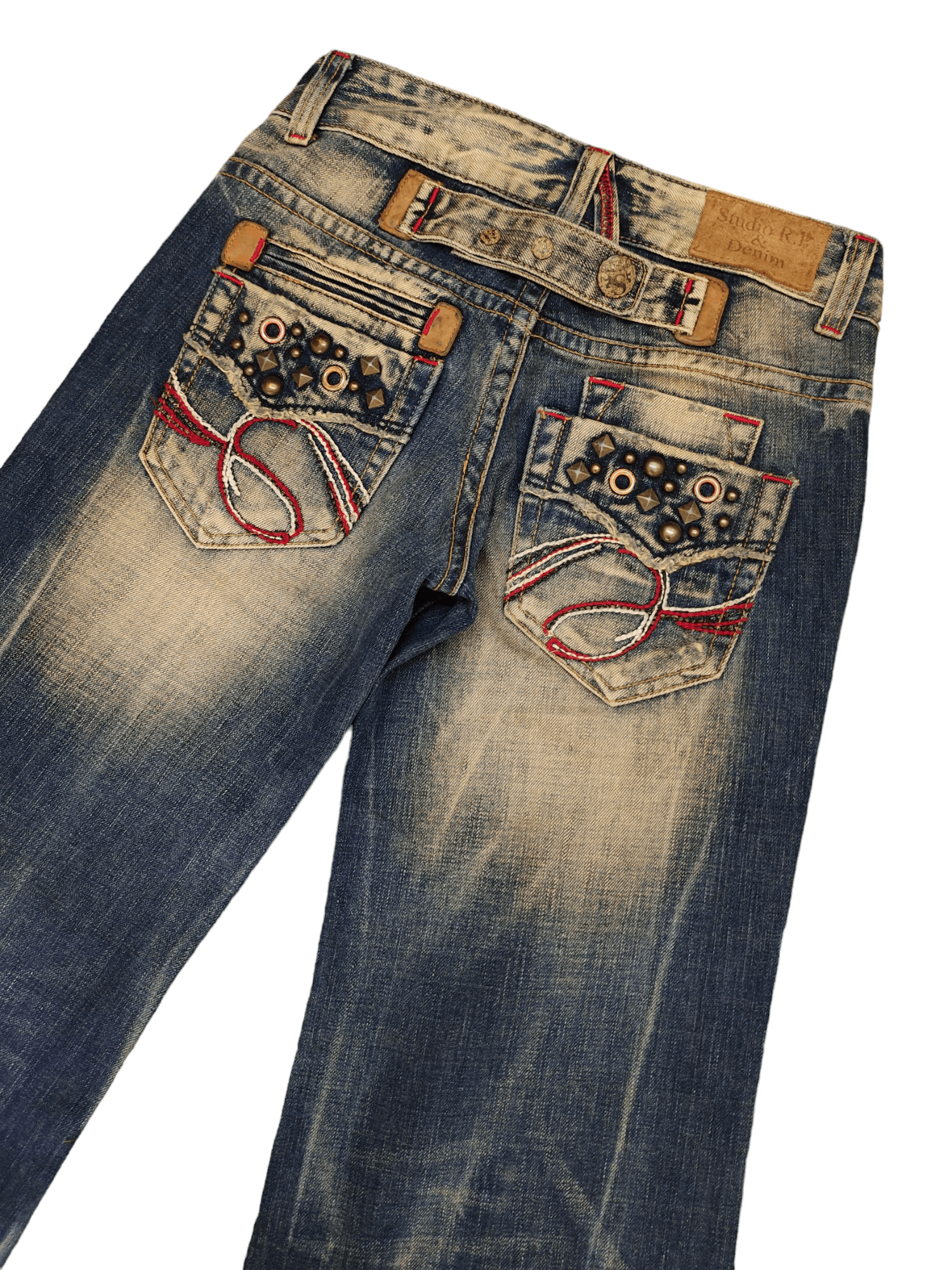 If Six Was Nine Flare Jeans Studio RP Faded Bootcut Low Rise Jpg Style Size US 27 - 4 Thumbnail