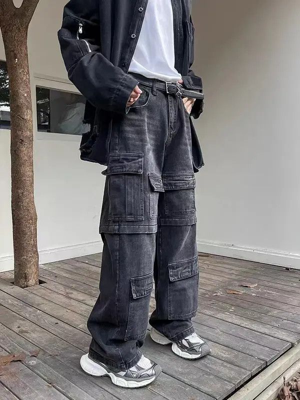 VIBE Retro washed heavy duty functional multi-pocket work jeans Size US 32 / EU 48 - 2 Thumbnail