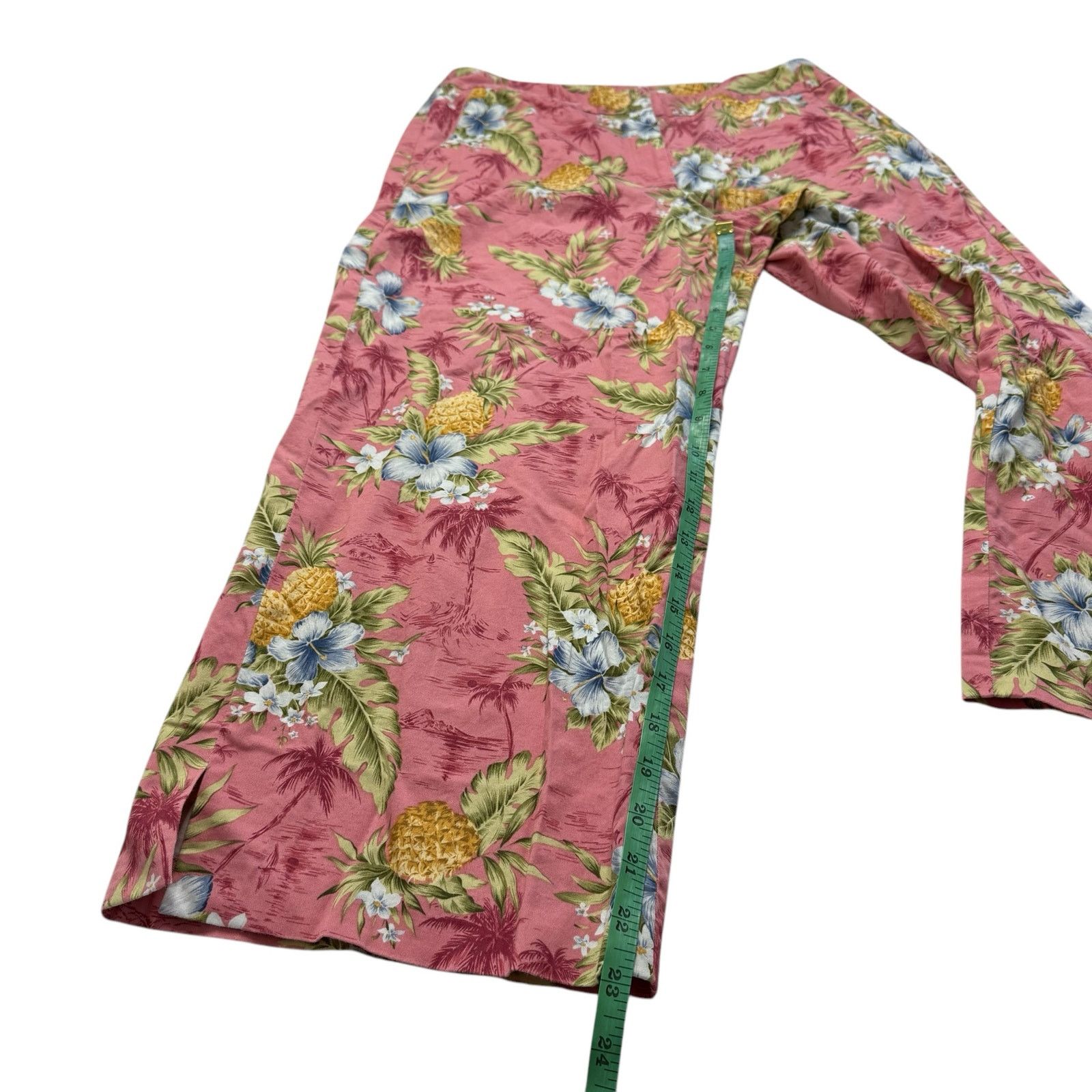 Tommy Bahama TOMMY BAHAMA Tropical Floral Pink Wide Leg Chinos Size 6 Size 28" / US 6 / IT 42 - 6 Thumbnail