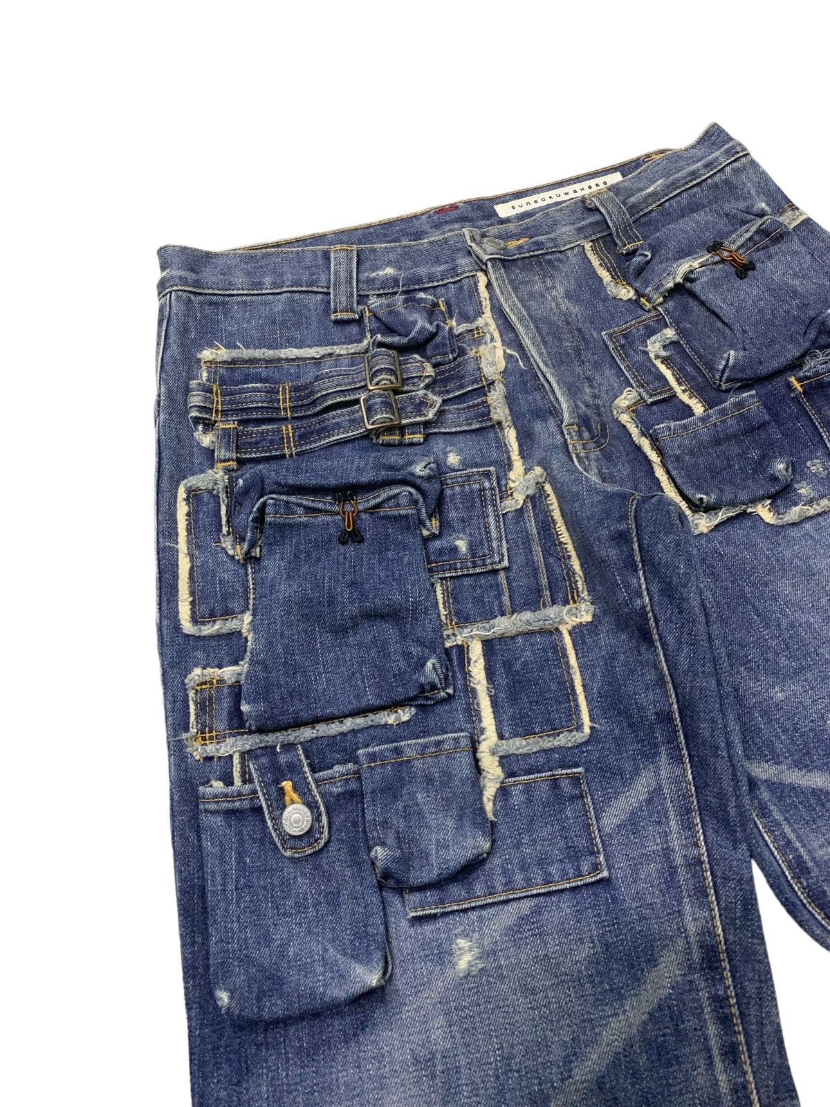 Issey Miyake Sunaokuwahara Issey Miyake MultiPocket Deconstructed Jeans Size US 30 / EU 46 - 4 Thumbnail
