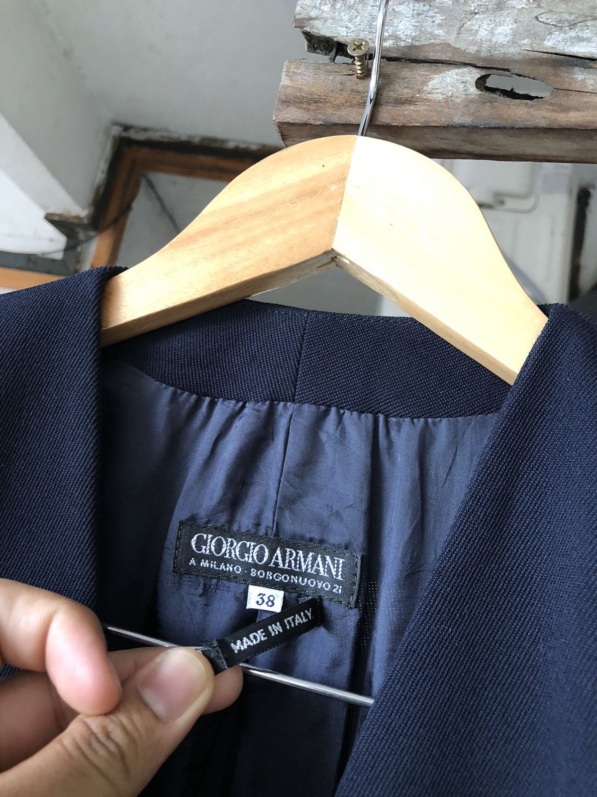 Giorgio Armani Giorgio Armani Single Breasted Blazer Jacket Blue Size XS / US 0-2 / IT 36-38 - 7 Thumbnail