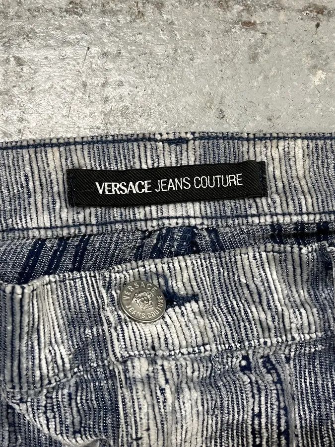 Versace AW2005 Versace White & Blue Irregular Corduroy Pants Size US 32 / EU 48 - 10 Thumbnail