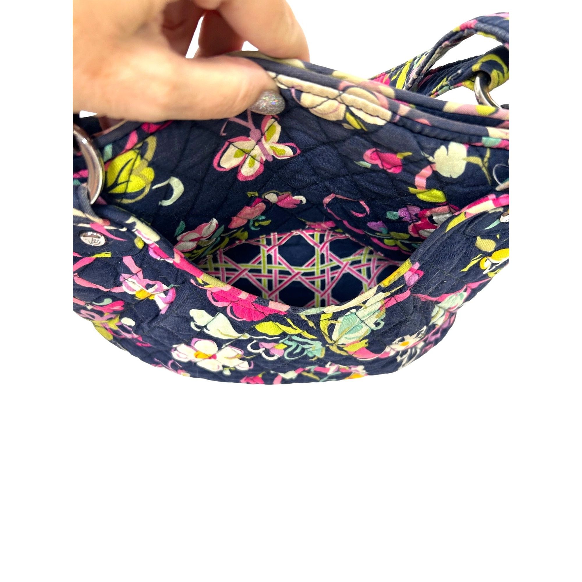 Vera Bradley Vera Bradley Tote Bag Cancer Awareness 2 Straps Navy Multi F Size ONE SIZE - 9 Thumbnail