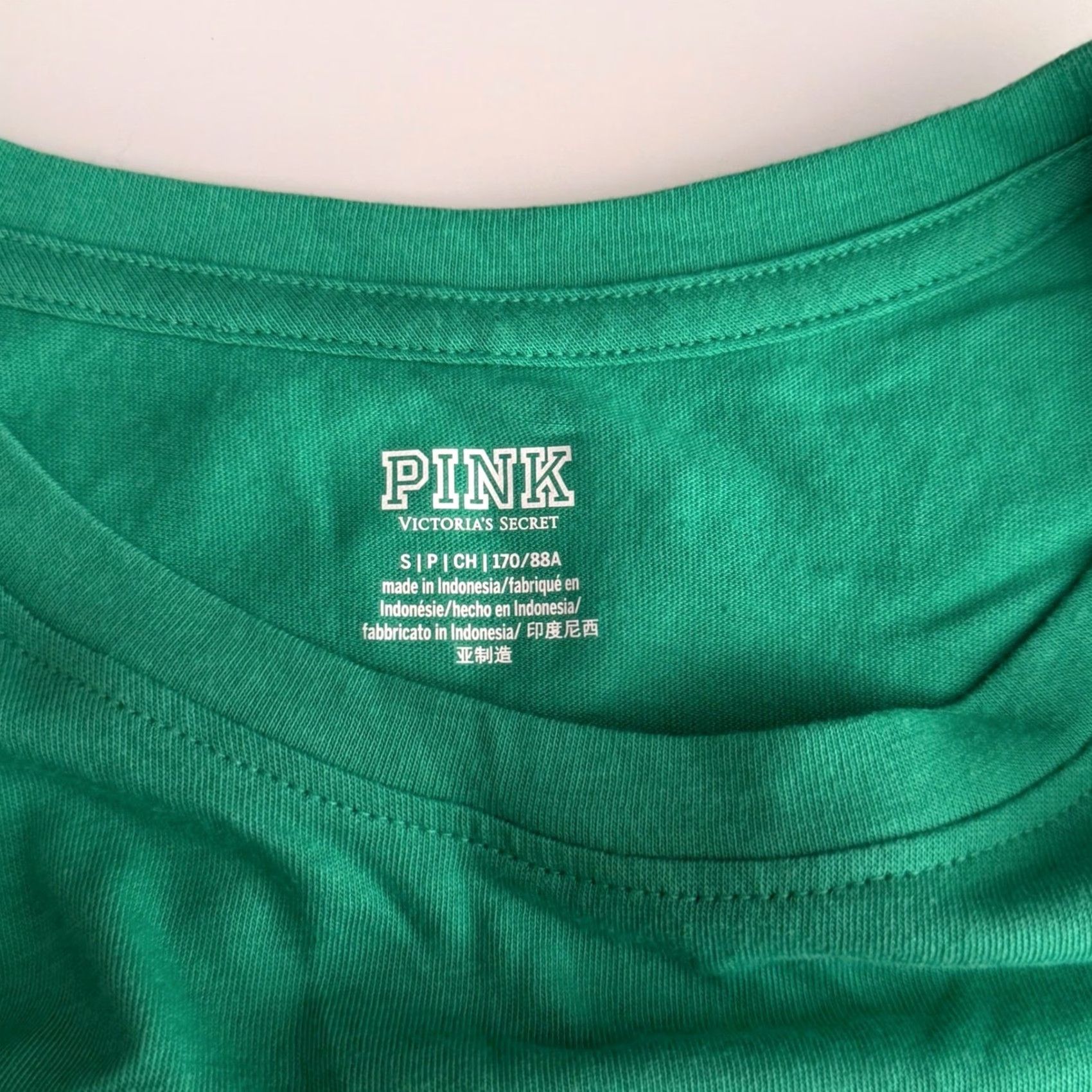 Vintage PINK Victoria's Secret T-Shirt Green Script Logo Cotton Blend Crew Neck Short Sleeve Womens S Vintage No Size S / US 4 / IT 40 - 5 Thumbnail