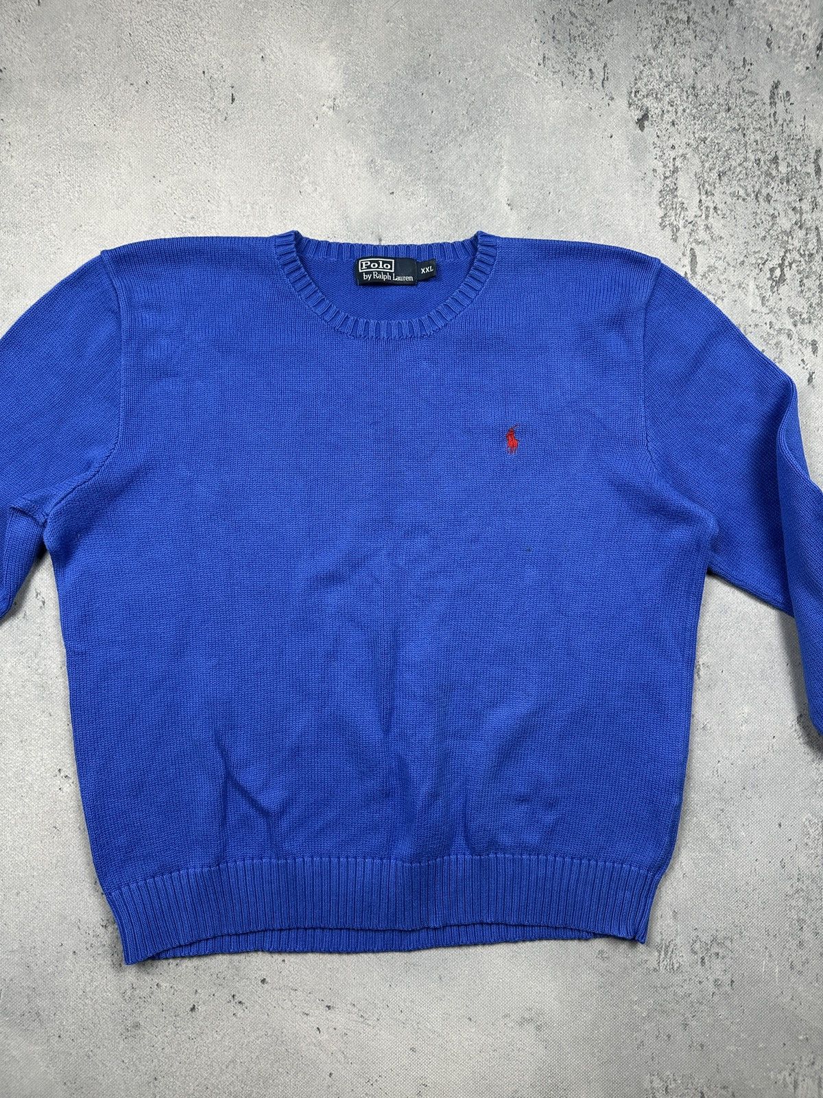 Polo Ralph Lauren Polo Ralph Lauren Classic Knit Sweater Blue Logo Crewneck Size US XXL / EU 58 / 5 - 9 Thumbnail