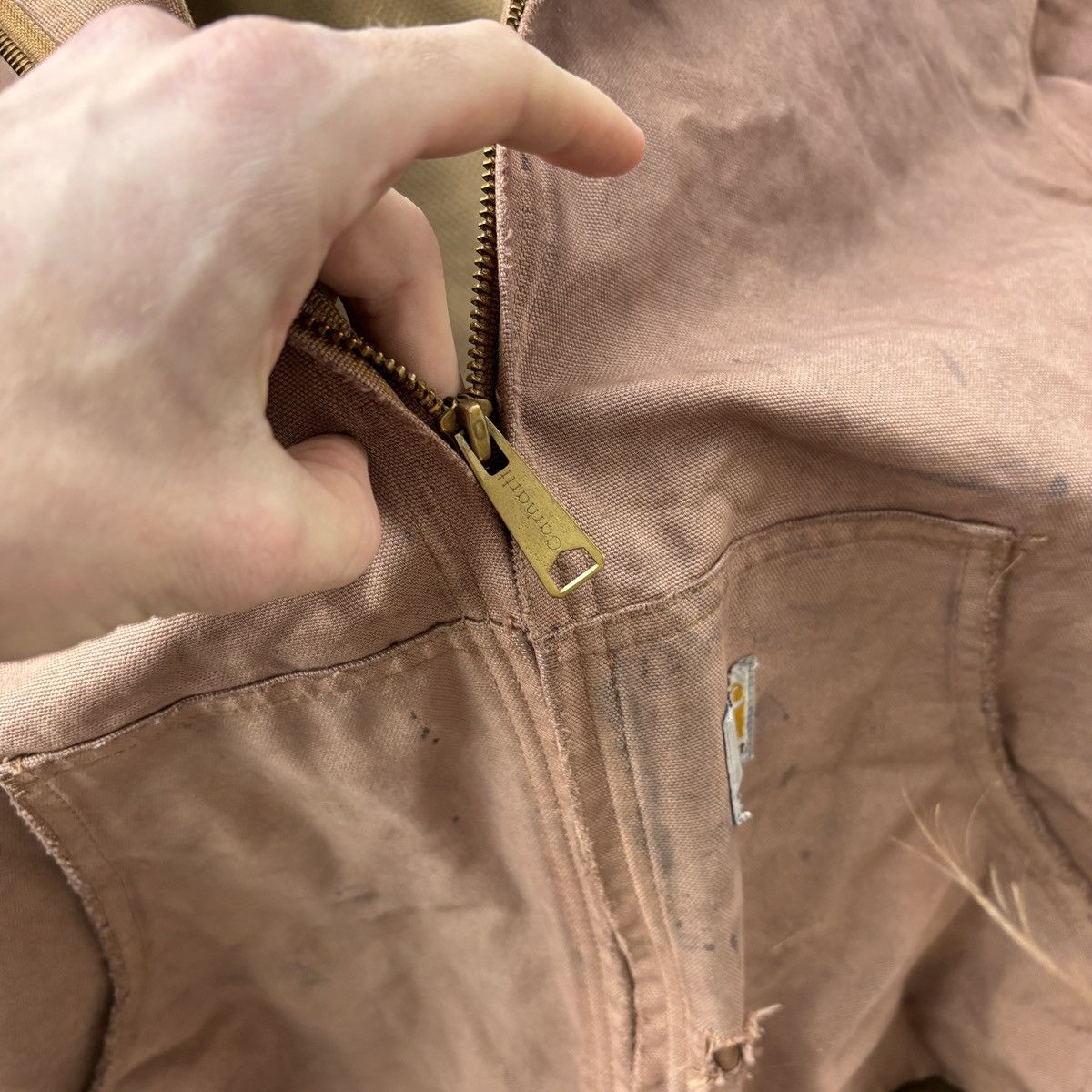 Carhartt × Vintage Vintage Carhartt Hooded Detroit Jacket Rust Clay Thermal 90s Size US XL / EU 56 / 4 - 7 Thumbnail