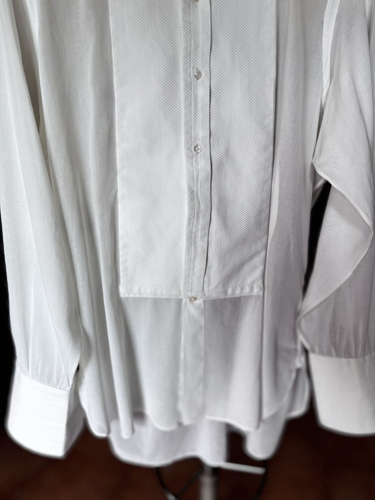 Turnbull & Asser Bespoke Turnbull & Asser Vintage Formal Voile Tuxedo Shirt Size US M / EU 48-50 / 2 - 4 Thumbnail