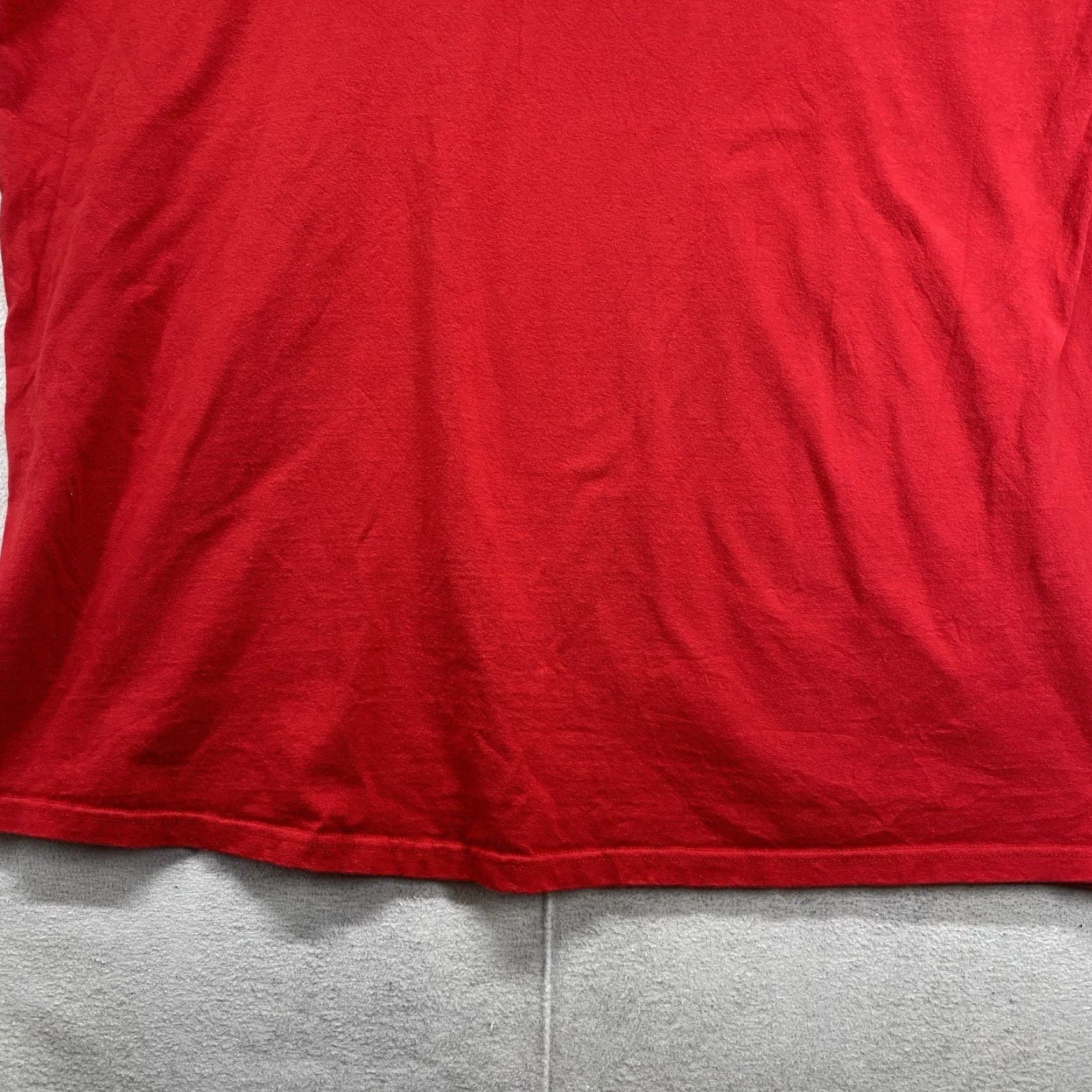 Anvil VINTAGE Anvil Fuze T-Shirt Promo 90s Y2K Men XL Red Solid Short Sleeve Crew Neck Double-Sided Size US XL / EU 56 / 4 - 6 Thumbnail