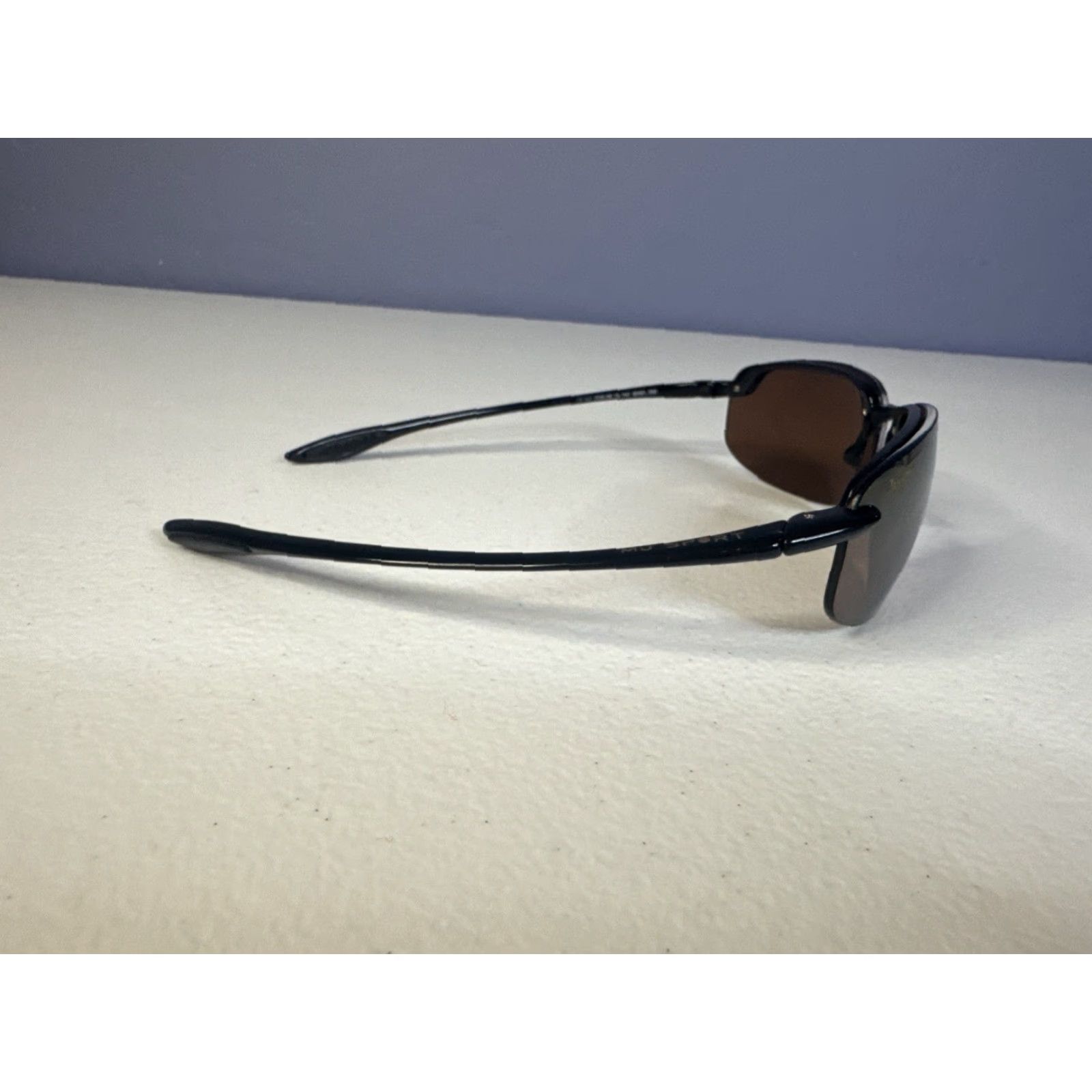 Maui Jim Maui Jim Ho'okipa MJ 407-02 Black Wrap Sunglasses FRAMES ONLY 64-15-130 Men's Sunglasses Wrap Black UV400 Polarized Acetate Plastic Size ONE SIZE - 3 Thumbnail