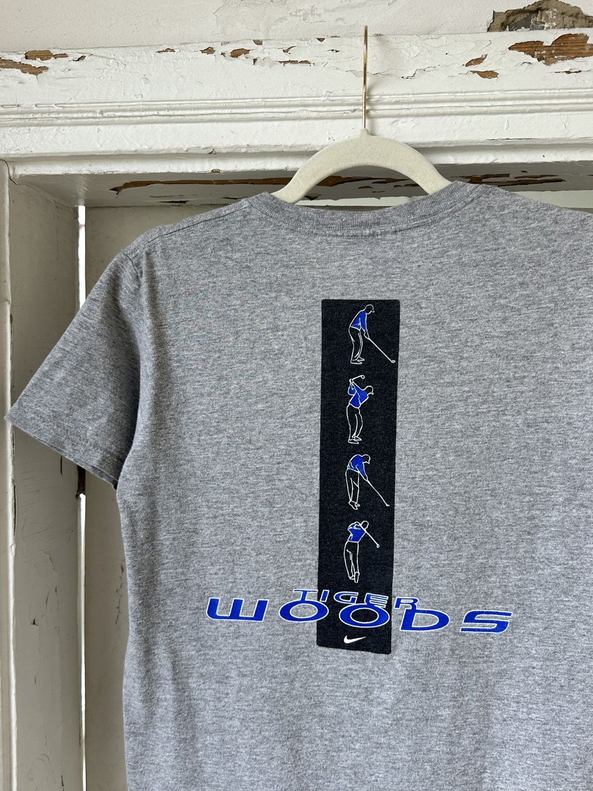 Tiger Woods Vintage Nike Tiger Woods USA Grey Printed T-shirt Size S / US 4 / IT 40 - 6 Thumbnail