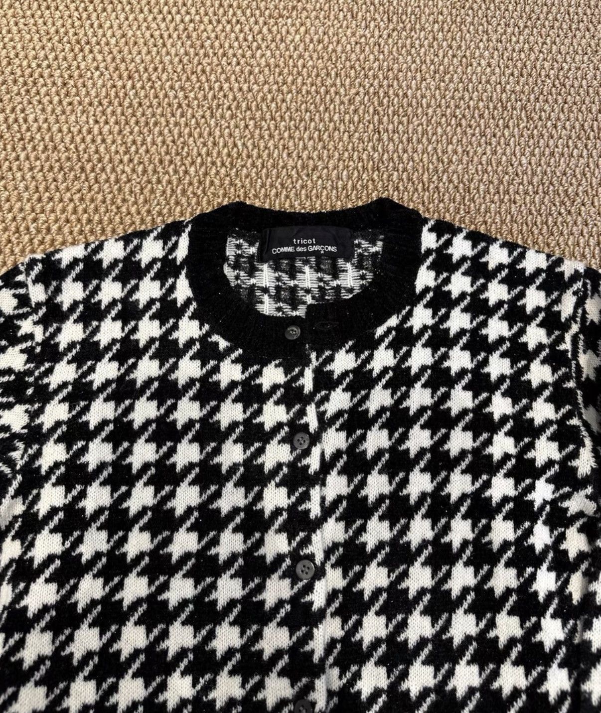 Comme des Garcons Comme des Garçons Wool Houndstooth Cardigan K23 Size M / US 6-8 / IT 42-44 - 2 Thumbnail