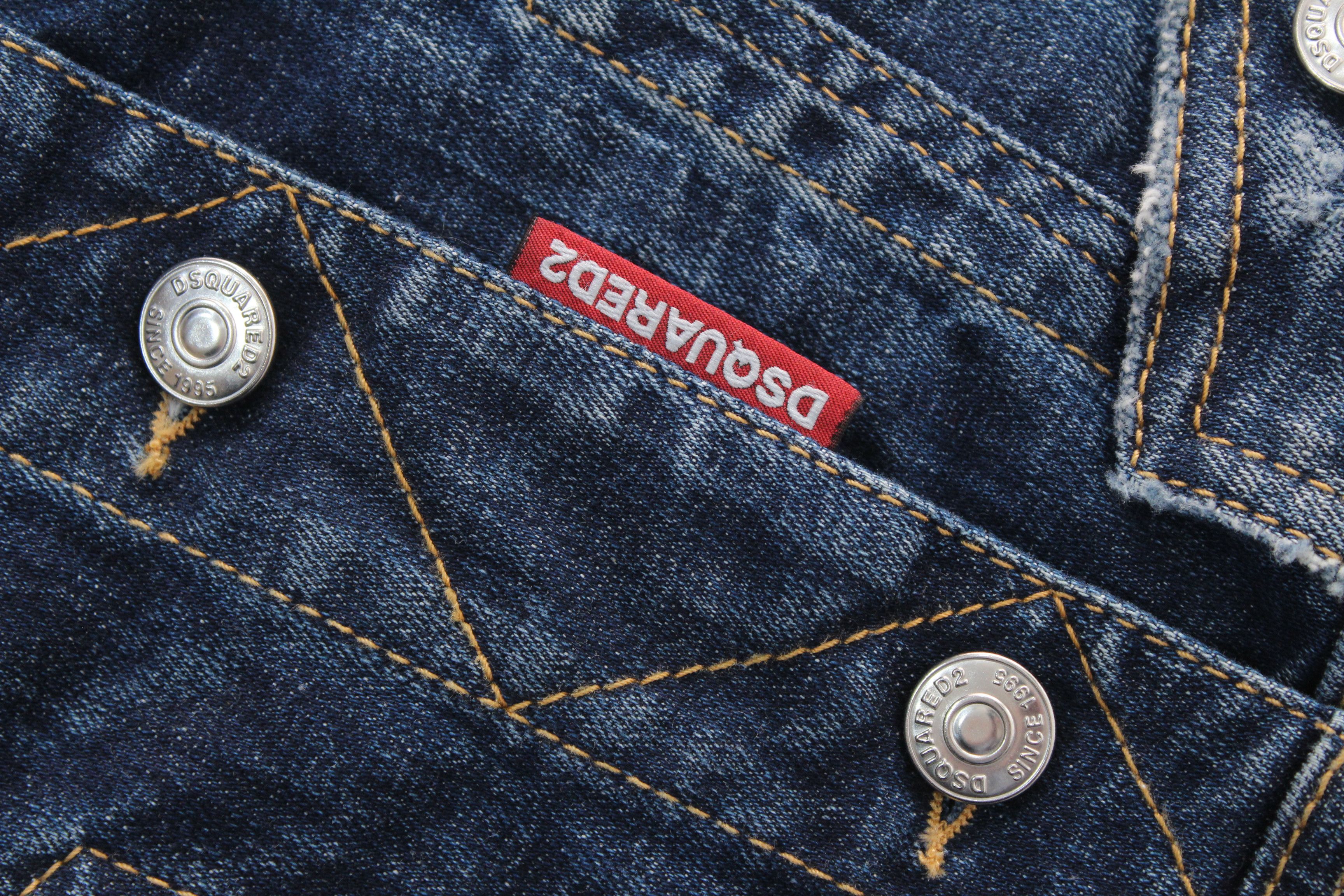Dsquared2 Dsquared2 ICON Distressed Denim Vest Cargo Pocket IT 46 / S Size US S / EU 44-46 / 1 - 8 Thumbnail