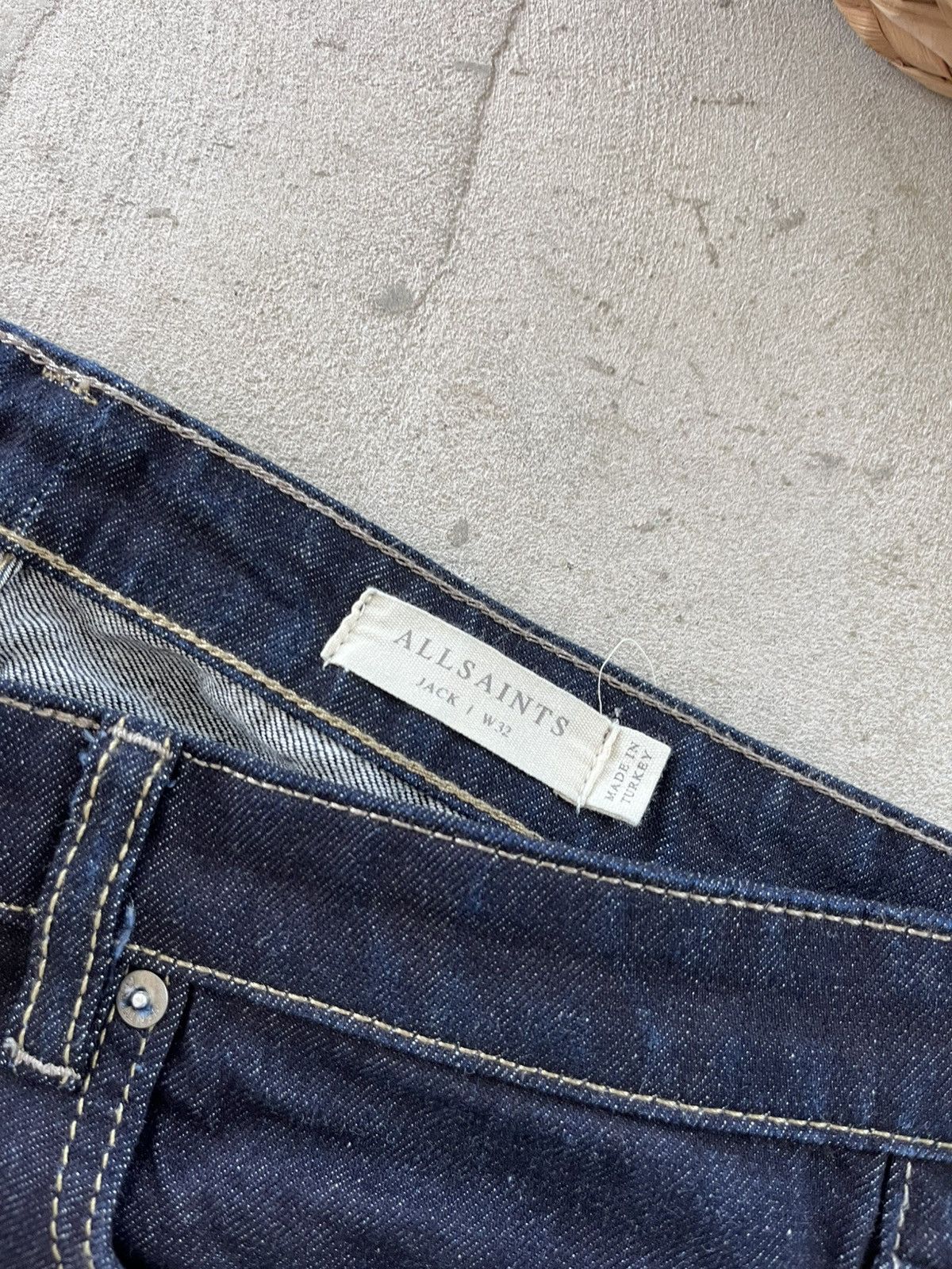 Allsaints Vintage AllSaints Jack Navy luxury Slim Selvedge Denim Jeans Size US 32 / EU 48 - 18 Thumbnail