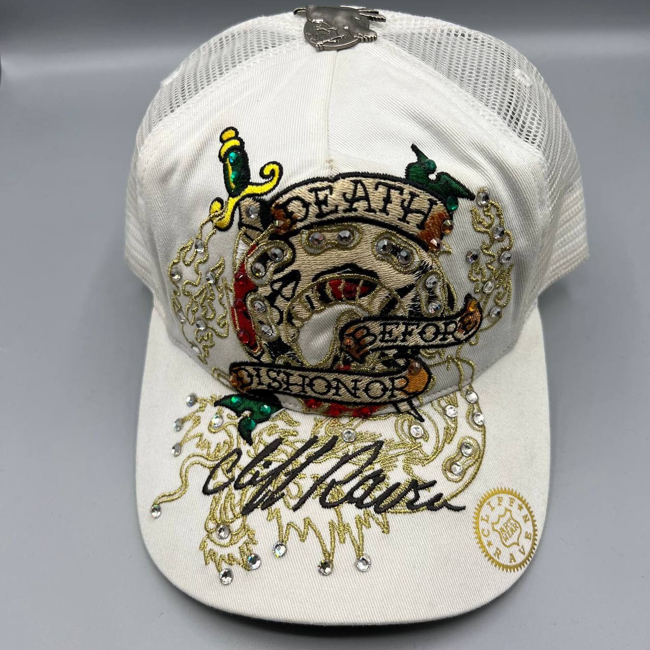 Ed Hardy Vintage Cliff Raven Hat Japanese tattoo Snap back Trucker ...
