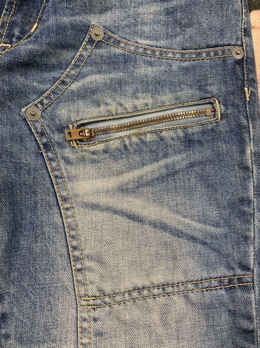If Six Was Nine × Le Grande Bleu (L.G.B.) CRAZY double knee flare with multipocket jeans Size US 31 - 9 Thumbnail