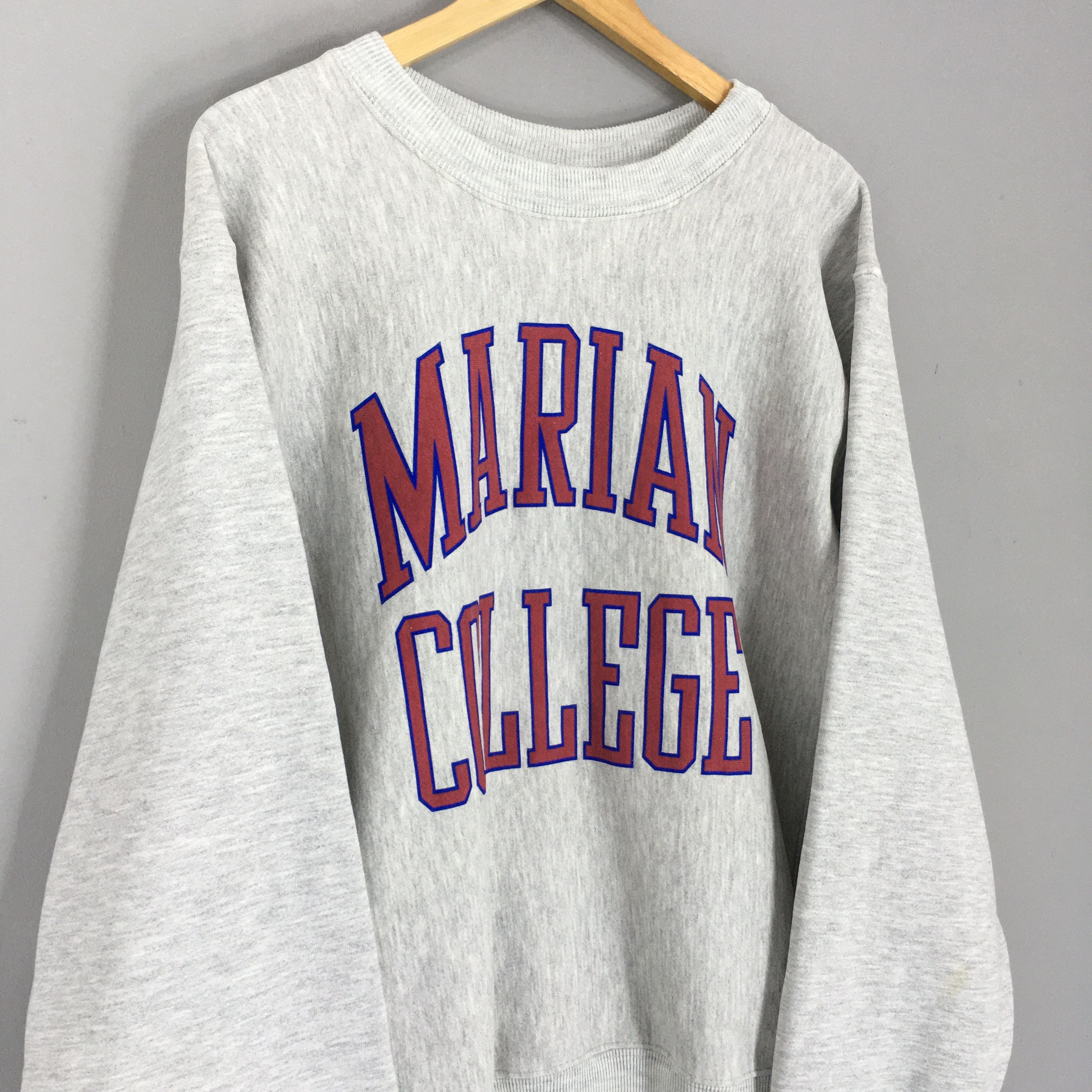 Vintage Vintage 90s Marian University Indianapolis Sweatshirt XLarge Size US XL / EU 56 / 4 - 3 Thumbnail