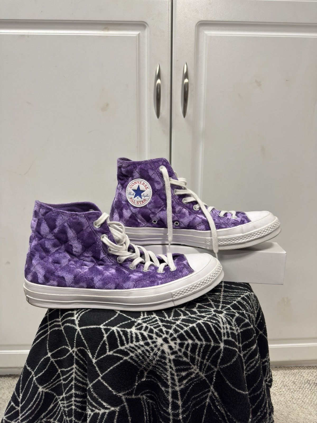 Golf le Fleur Golf converse purple velour High top Size US 9.5 / EU 42-43 - 1 Thumbnail