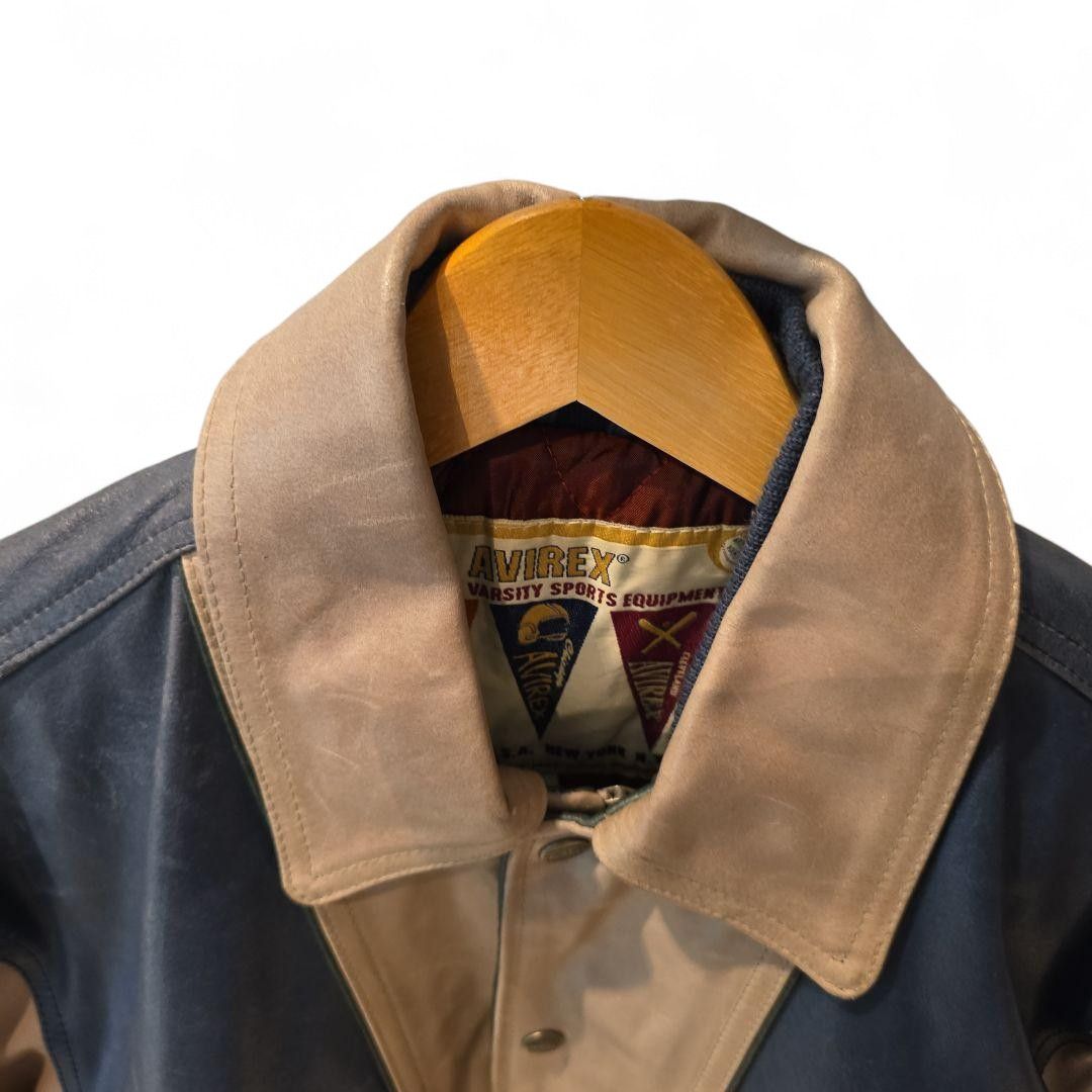 Avirex Avirex - S Leather Jacket Beige Red College Stadium 90s 80s Size US S / EU 44-46 / 1 - 10 Thumbnail