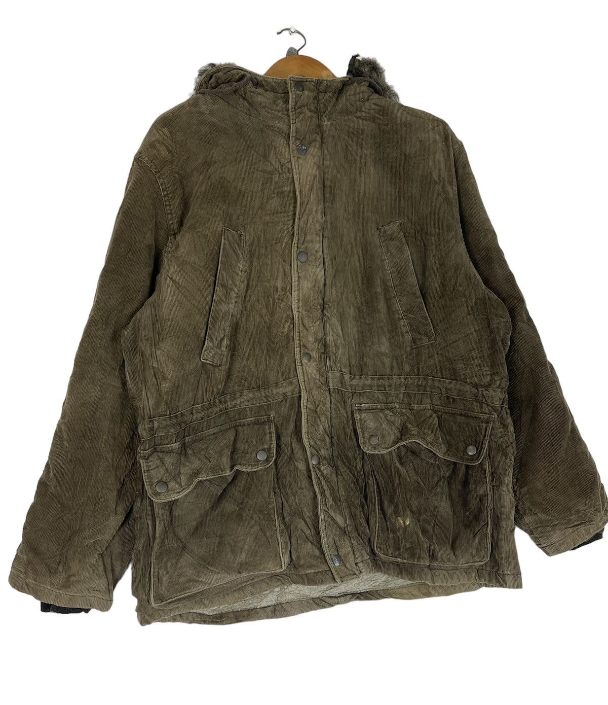 Giordano × Vintage GIORDANO EST 1981 CUDUROY PARKA JACKET Size US XL / EU 56 / 4 - 8 Thumbnail