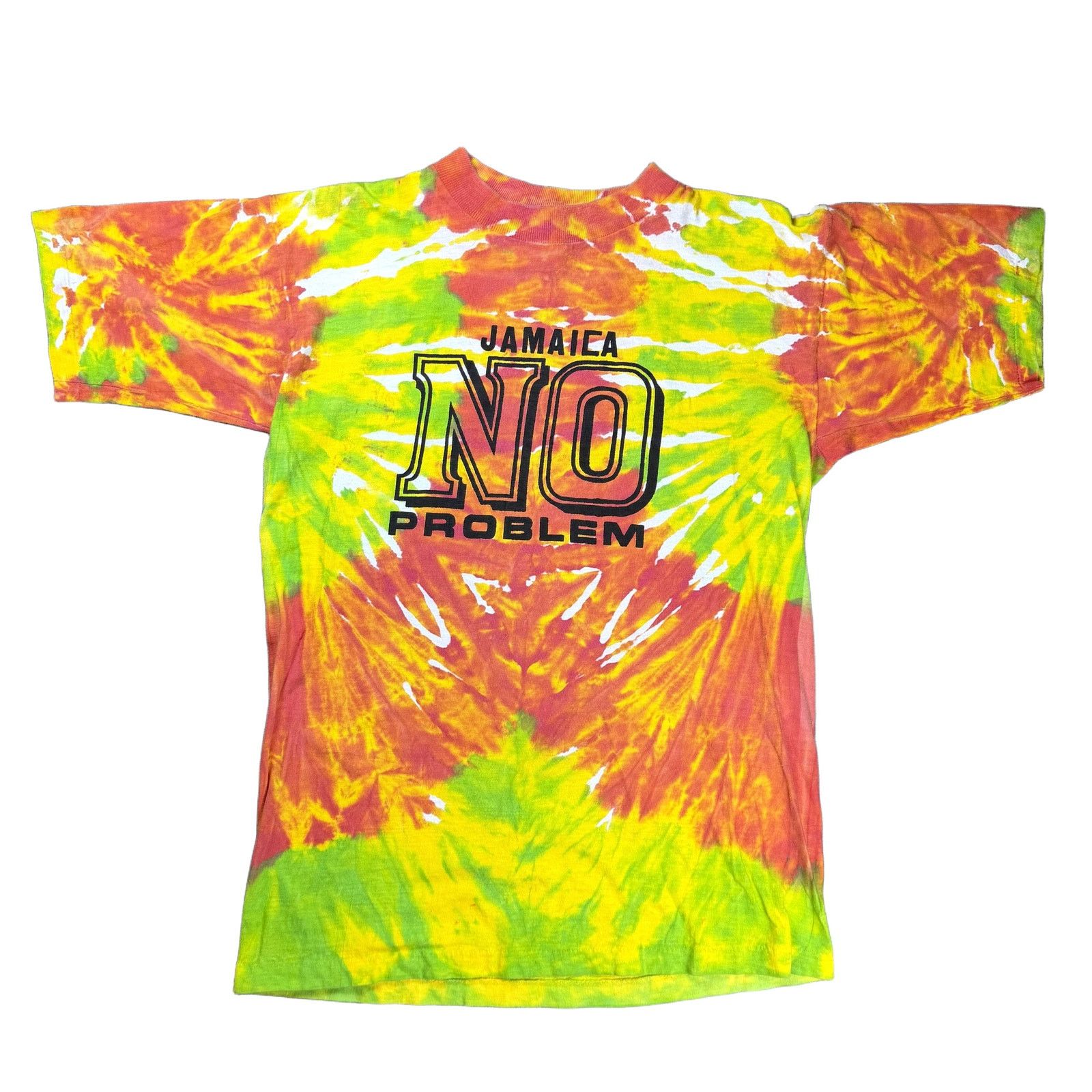 Vintage Vintage 80s Jamaica Tie-Dye T-Shirt Large Single Stitch Size US L / EU 52-54 / 3 - 1 Thumbnail
