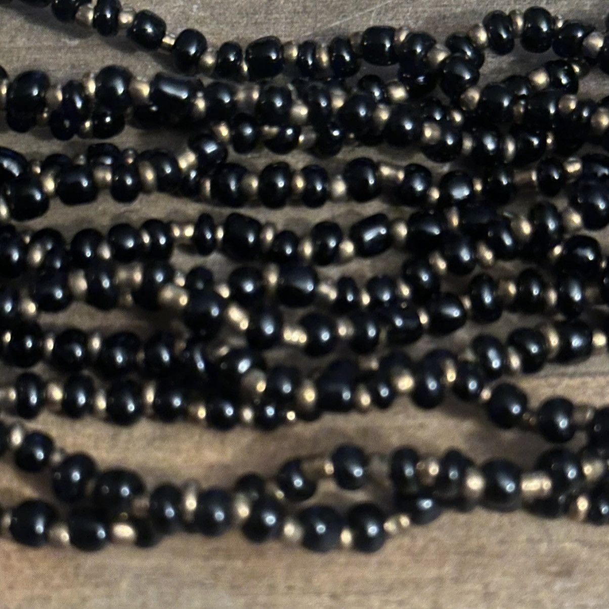 Vintage Vintage multi strand black and gold bead necklace Size ONE SIZE - 3 Thumbnail