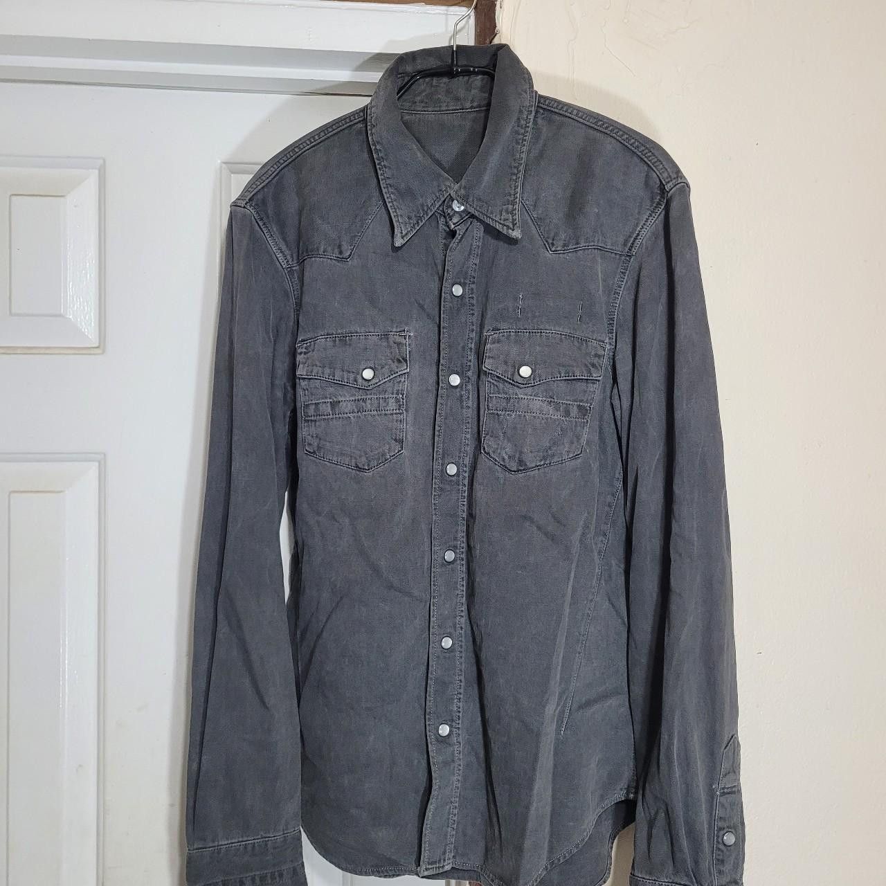Number (N)ine SS08 washed denim western button up Size US L / EU 52-54 / 3 - 1 Thumbnail