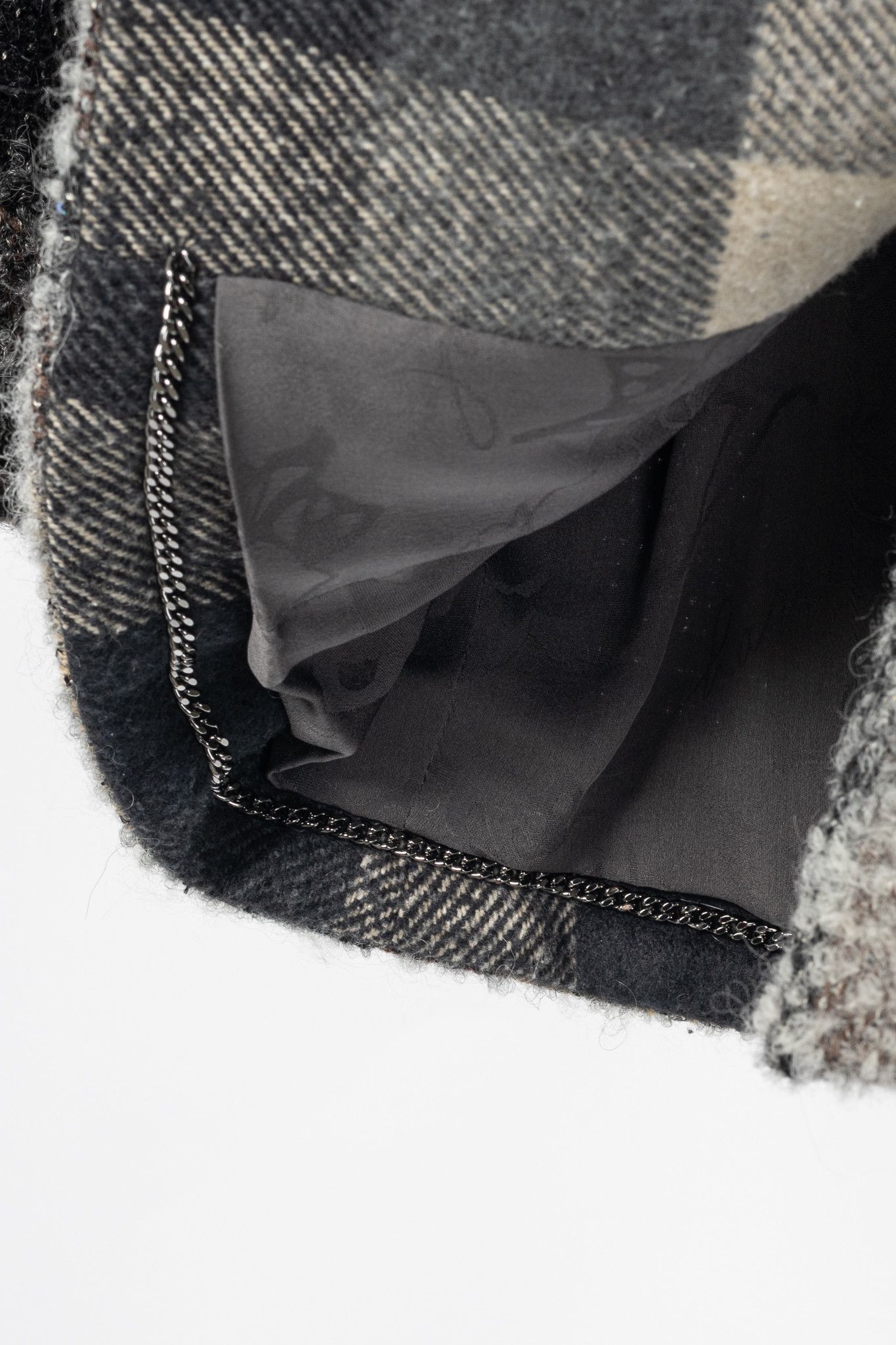 Chanel Chanel 18B Grey Metallic-Check Wool Double-Breasted Jacket Size XXS / US 00 / IT 34 - 9 Thumbnail