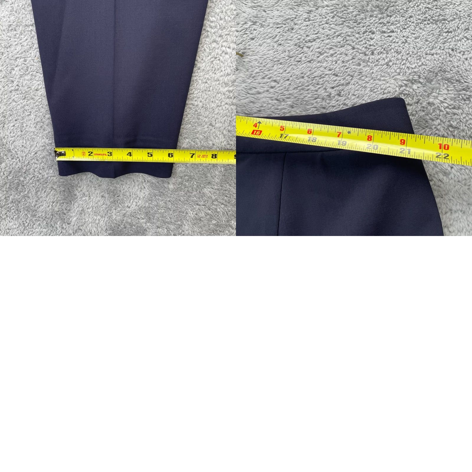 Vintage Lafayette 148 New York Pants Womens 18 Blue Irving Tapered Leg Virgin Wool Blend Dress Pants Womens Regular 42 Blue Casual Formal Size 28" / US 6 / IT 42 - 8 Thumbnail