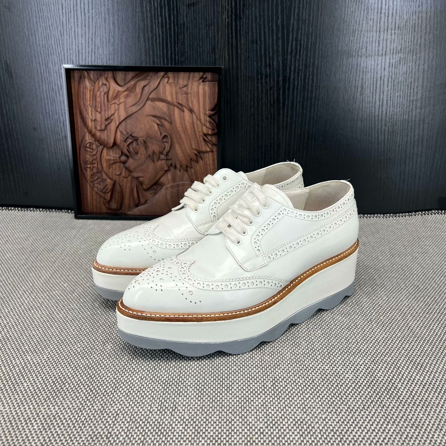 Prada Prada White Lowtop Sneakers 36 Women Size US 6 / IT 36 - 1 Thumbnail