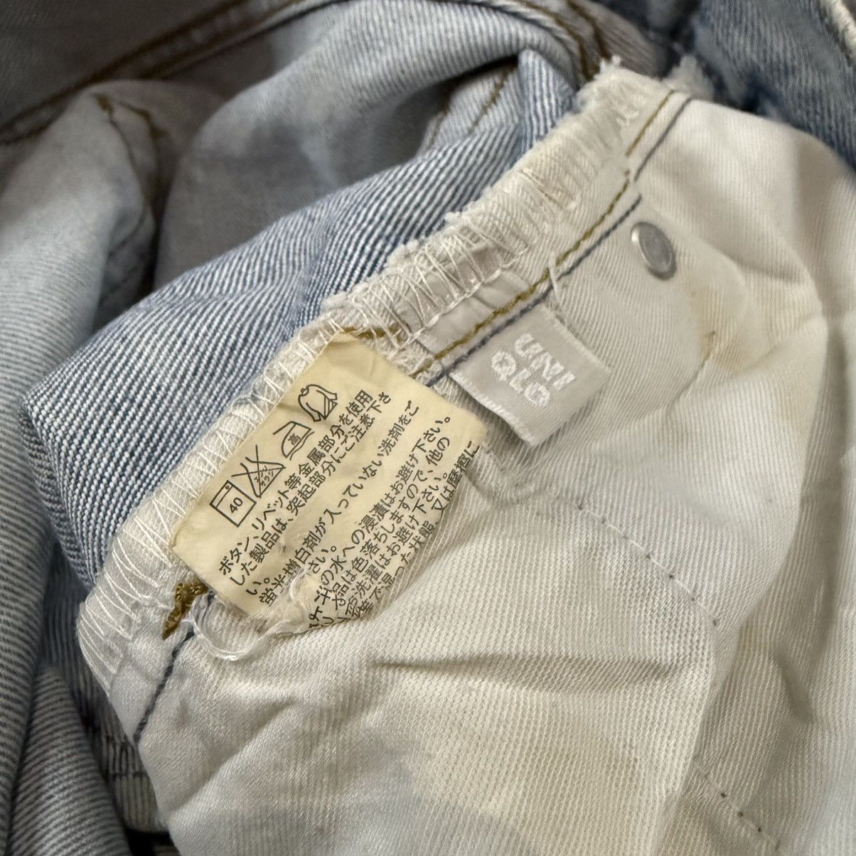 Undercover × Uniqlo 🔥🇯🇵 Vintage 90s Japanese Denim Uniqlo Faded Distressed Jeans Size US 34 / EU 50 - 11 Thumbnail