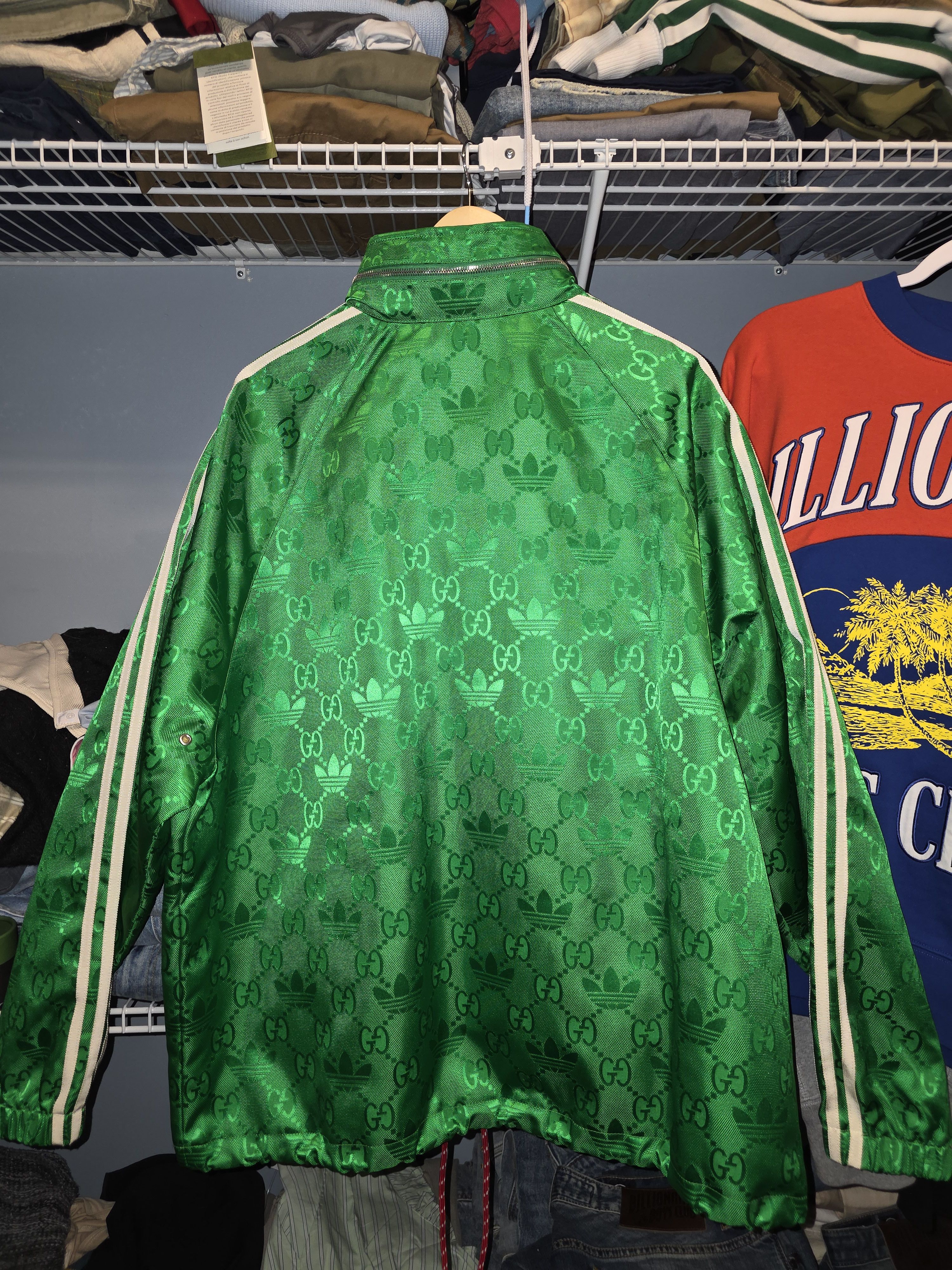 Adidas × Gucci Gucci x Adidas Macro GG Jacket Green BNWT Size US M / EU 48-50 / 2 - 2 Thumbnail