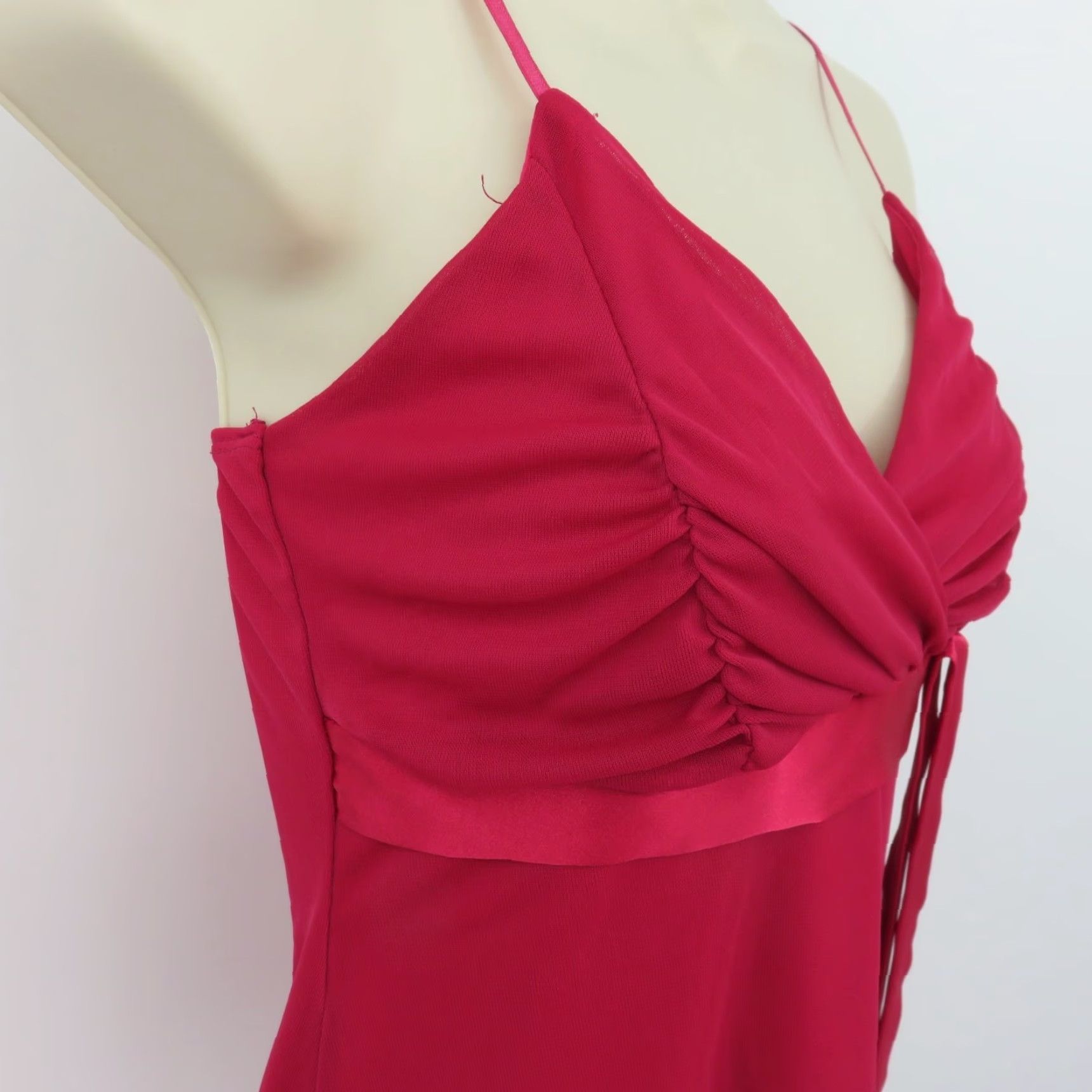 Pinko VINTAGE Blu Heaven Tank Top Women S Pink Spaghetti Strap V-Neck Camisole Sleeveless Size S / US 4 / IT 40 - 3 Thumbnail