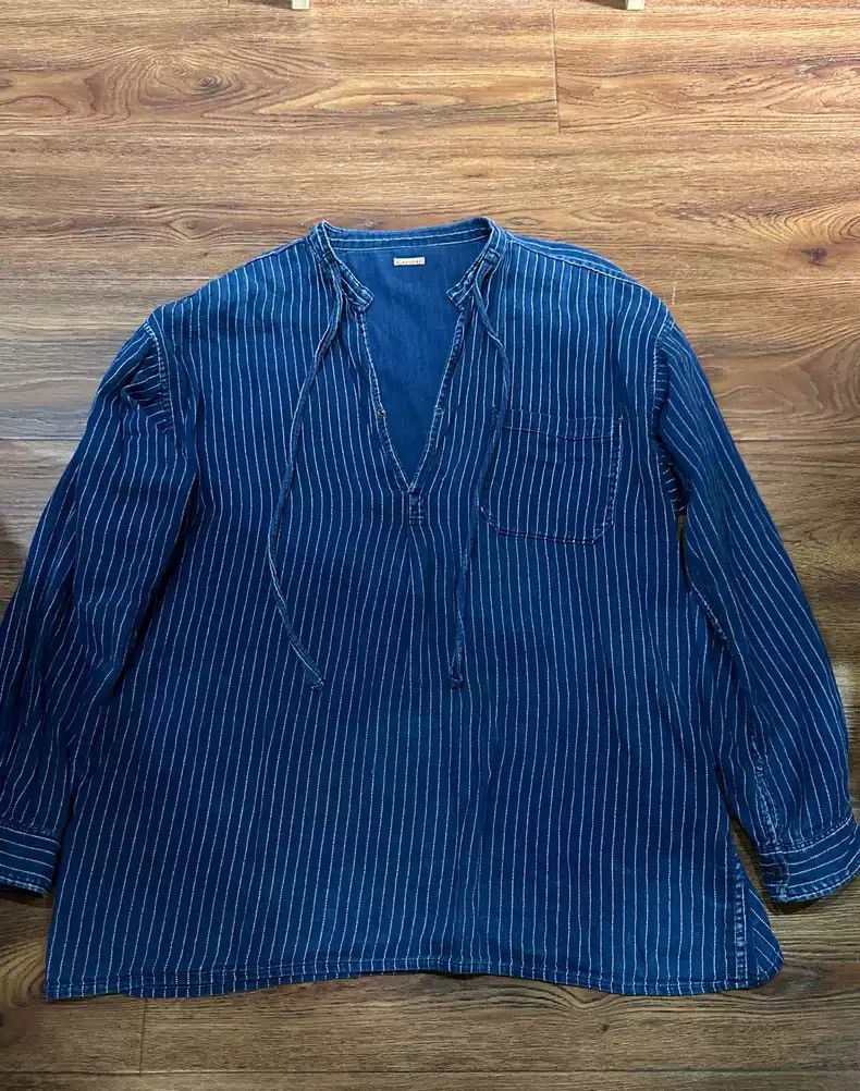 Kapital Kapital blue striped blouse Size US L / EU 52-54 / 3 - 1 Thumbnail