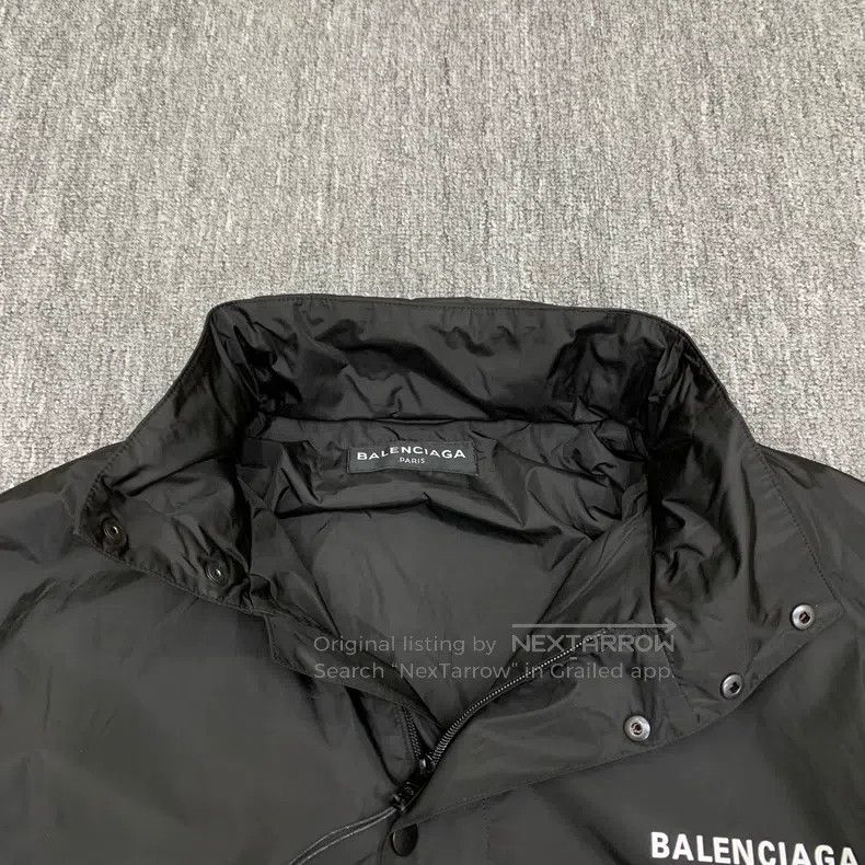 Balenciaga Balenciaga Black nylon windbreaker jacket Size US S / EU 44-46 / 1 - 5 Thumbnail