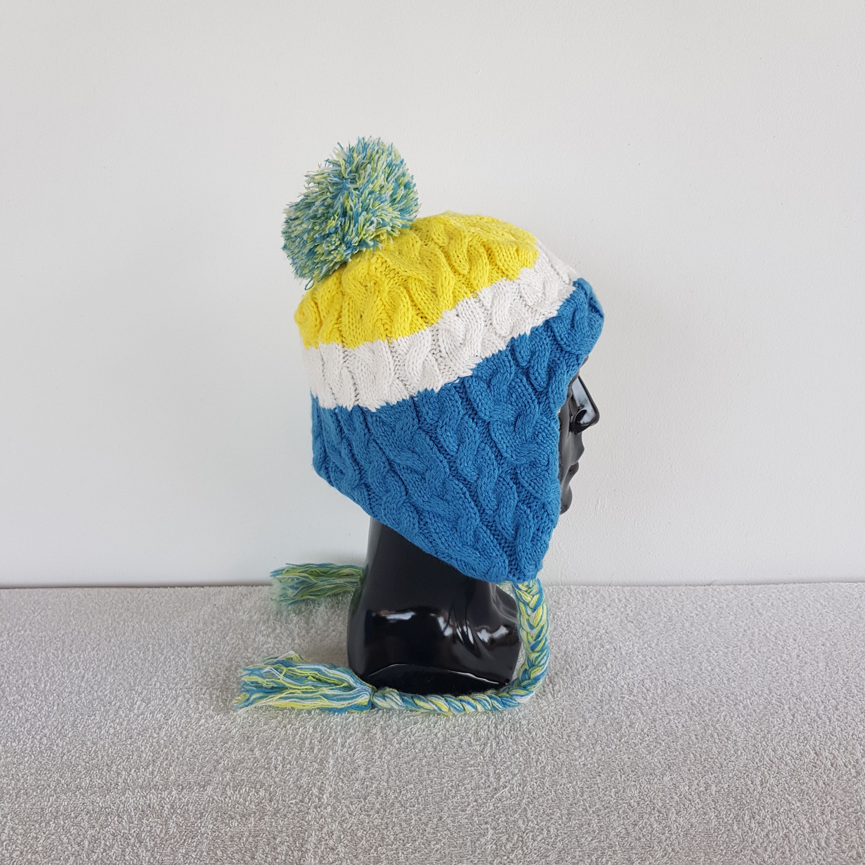 Other Vintage Japanese Earflap Beanie Fair Isle Knit Snow Caps Hat Size ONE SIZE - 3 Thumbnail