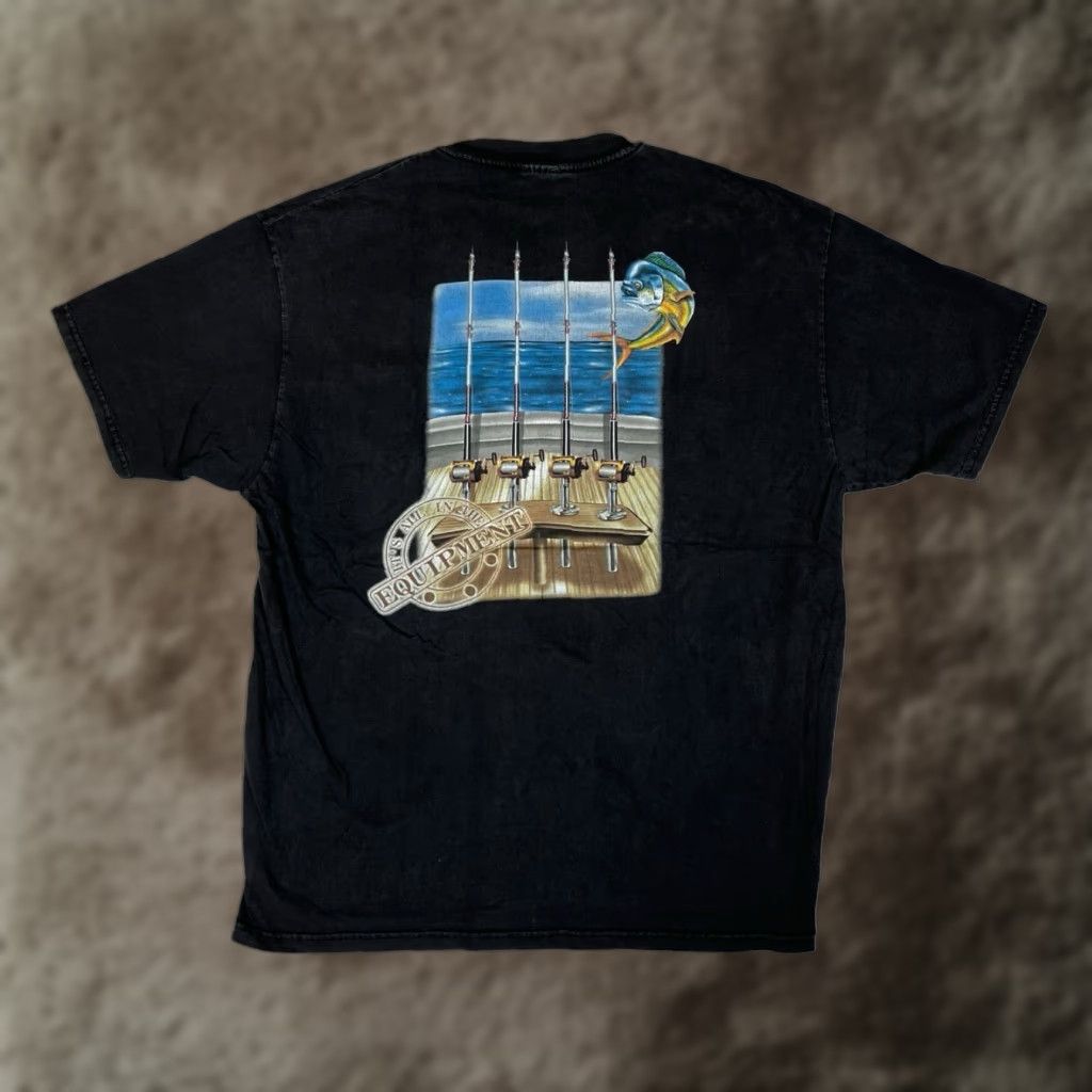 Vintage VINTAGE Newport Blue T-Shirt XL Men Blue 90s Fish USA Size US XL / EU 56 / 4 - 1 Thumbnail